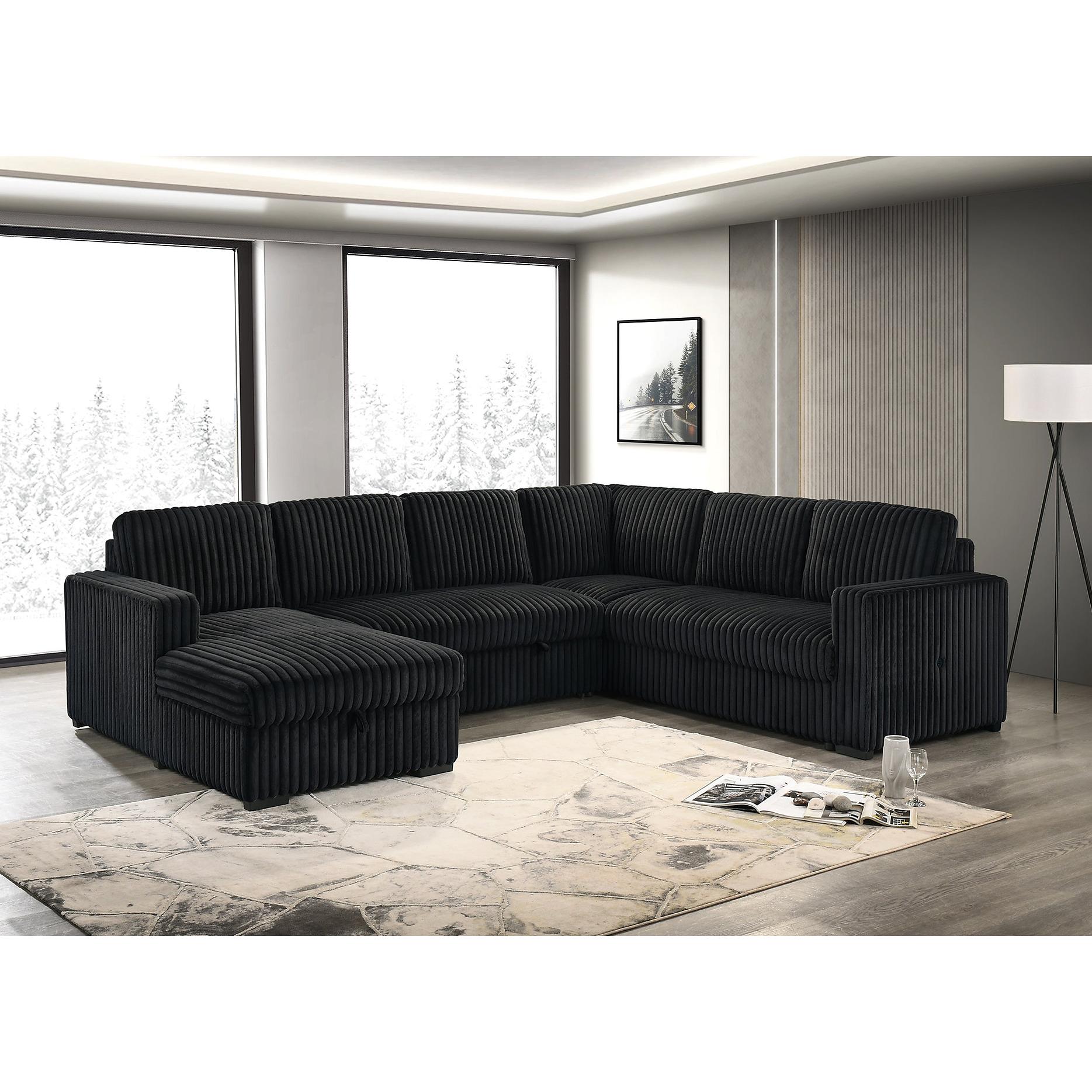 IFDC Modular Convertible Fabric Sofa IF 9095 LHF - Space-Saving Sectional Couch for Small Apartments & Living Rooms