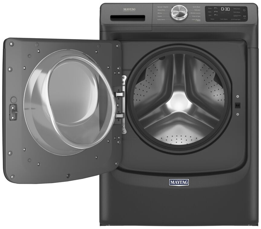 Maytag MHW5630MBK 5.2 cu. ft. Front Load Washer in Volcano Black - Extra Power & 12 Hr Fresh Spin™ Technology - Perfect for Large Families & Heavy Laundry Loads