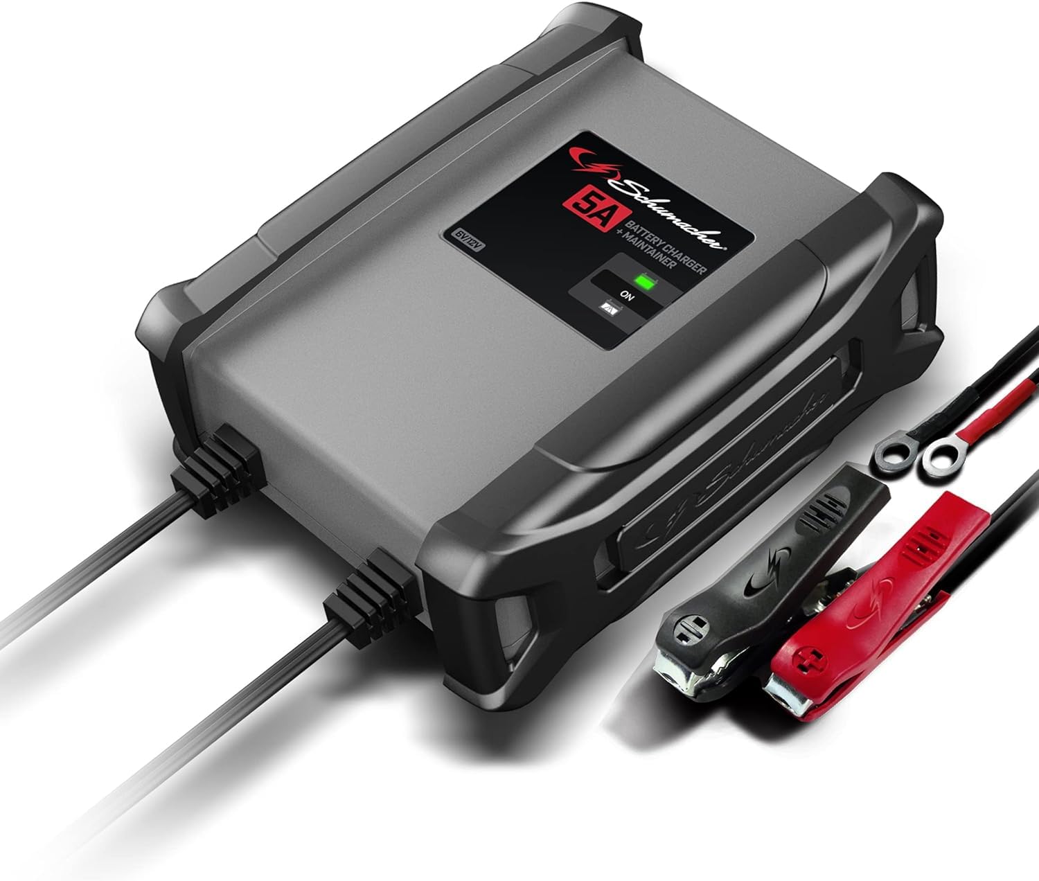 Schumacher SC1609-5A 6V/12V Fully Automatic Battery Charger & Maintainer - 5Amp Smart Charger for Car, Motorcycle, ATV, Boat & Power Sports Batteries | Ideal for Winter Storage & Long-Term Maintenance