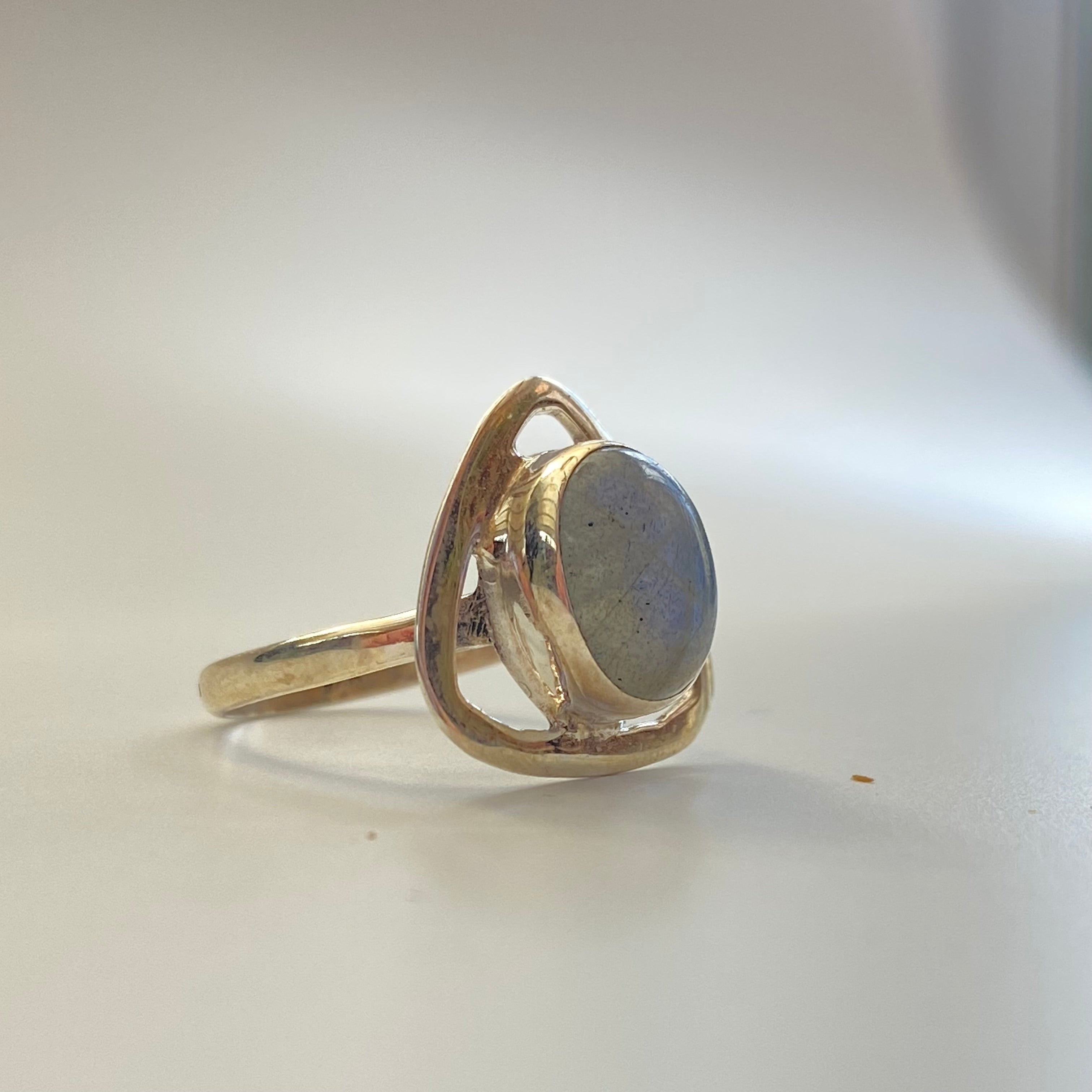 Labradorite Fawn Ring - Unique Handmade Sterling Silver Jewelry for Women, Perfect for Gifts, Parties & Everyday Wear