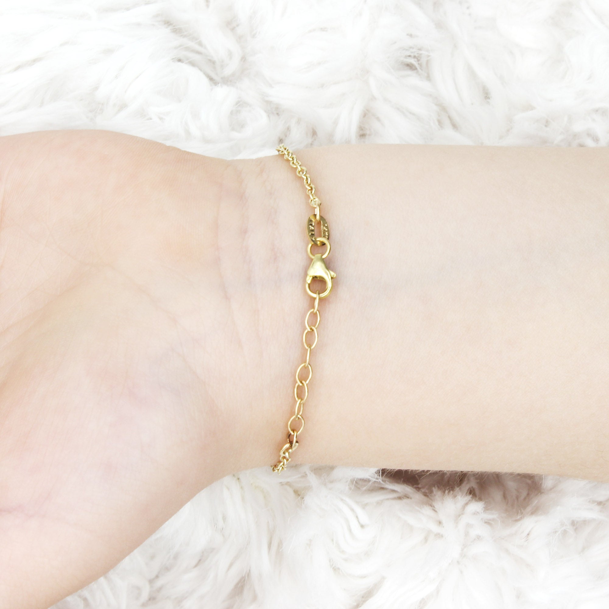 14K Solid Gold Personalized Name Baby Bracelet - Custom Engraved Infant Jewelry Gift for Christening, Birthday & Special Occasions