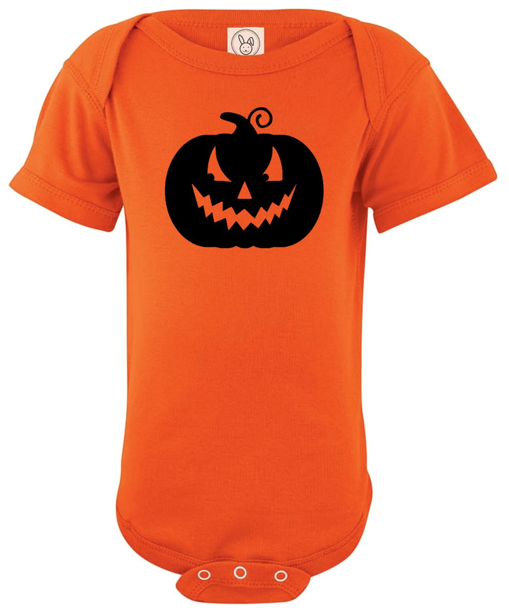 Halloween Pumpkin Baby Bodysuit - Cute Halloween Outfit for Infants & Toddlers - Perfect for Halloween Parties, Trick or Treating & Photo Shoots