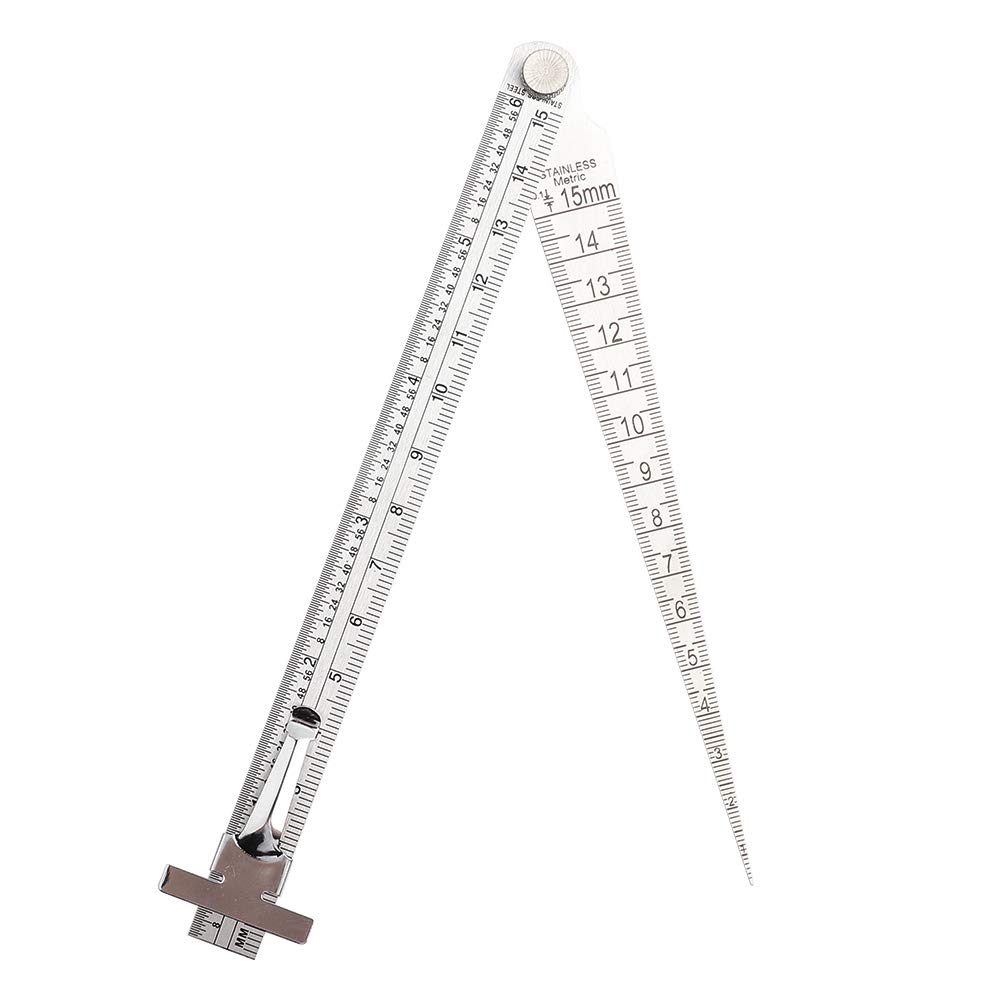 Stainless Steel Taper Gauge - Rust-Resistant Welding Depth Length Ruler for Hole Inspection & Measurement | Precision Tool for Metalworking, Plumbing & DIY Projects