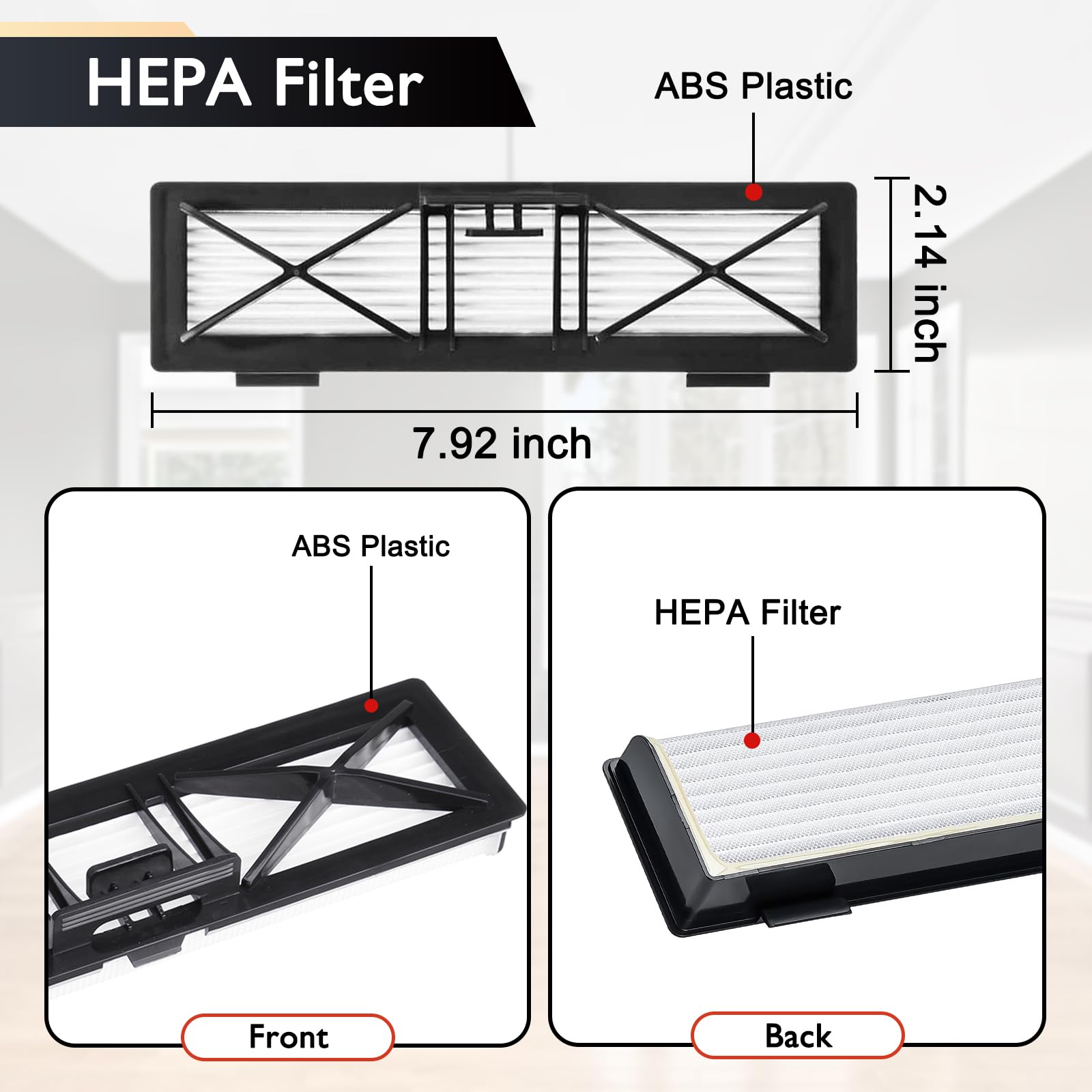 Neato Botvac D3 D4 D5 D6 D7 D75 D80 D85 Replacement Parts Kit - 1 Main Brush, 3 HEPA Filters, 6 Side Brushes - Compatible with Robot Vacuum Cleaner Accessories - Perfect for Home Cleaning & Maintenance
