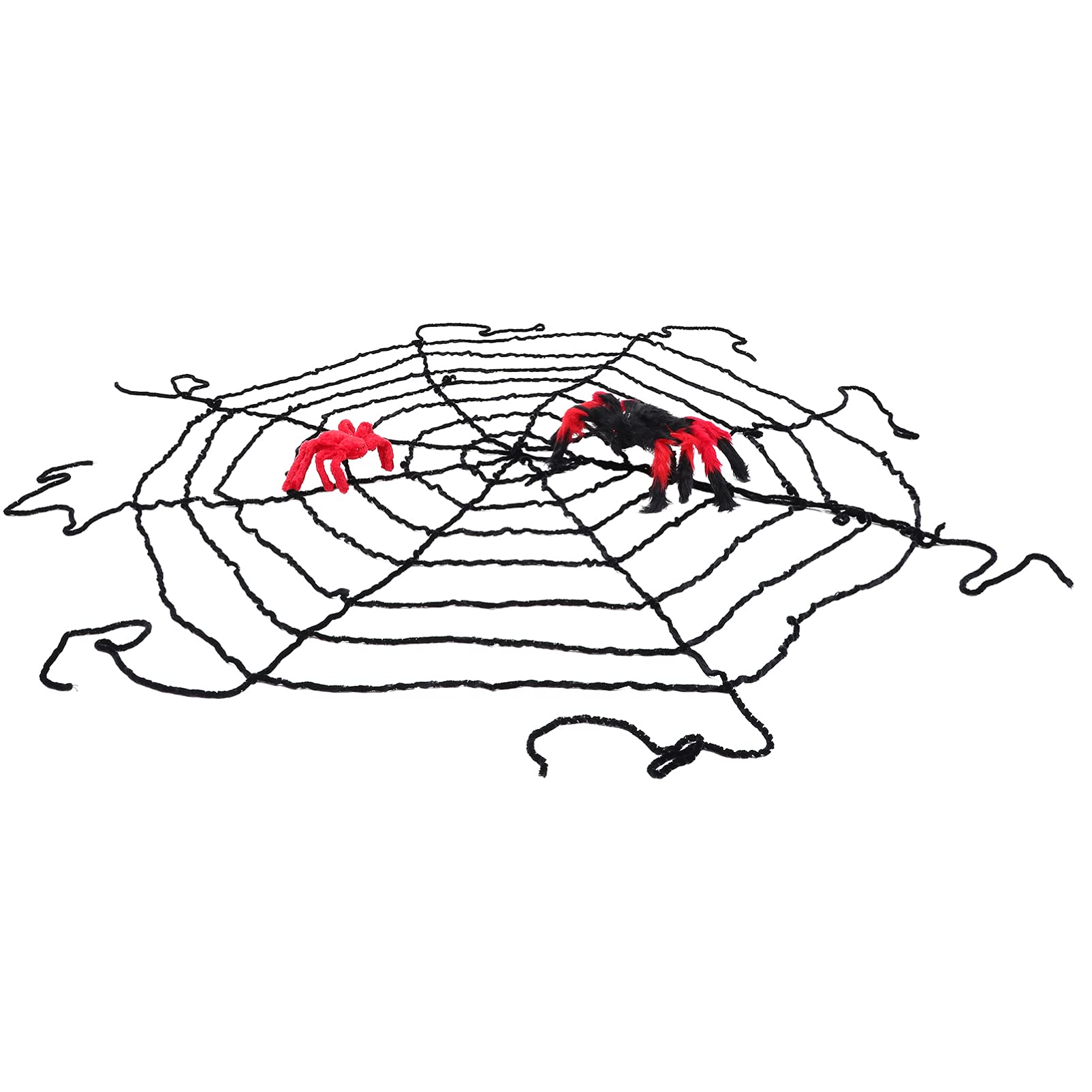 **iFundom Halloween Fake Spider Web Decorations - Spooky Spider Webbing & Simulated Insects for Haunted House, Party Props & Prank Toys - Perfect for Halloween Decor, Scary Parties & Trick-or-Treat Pranks**