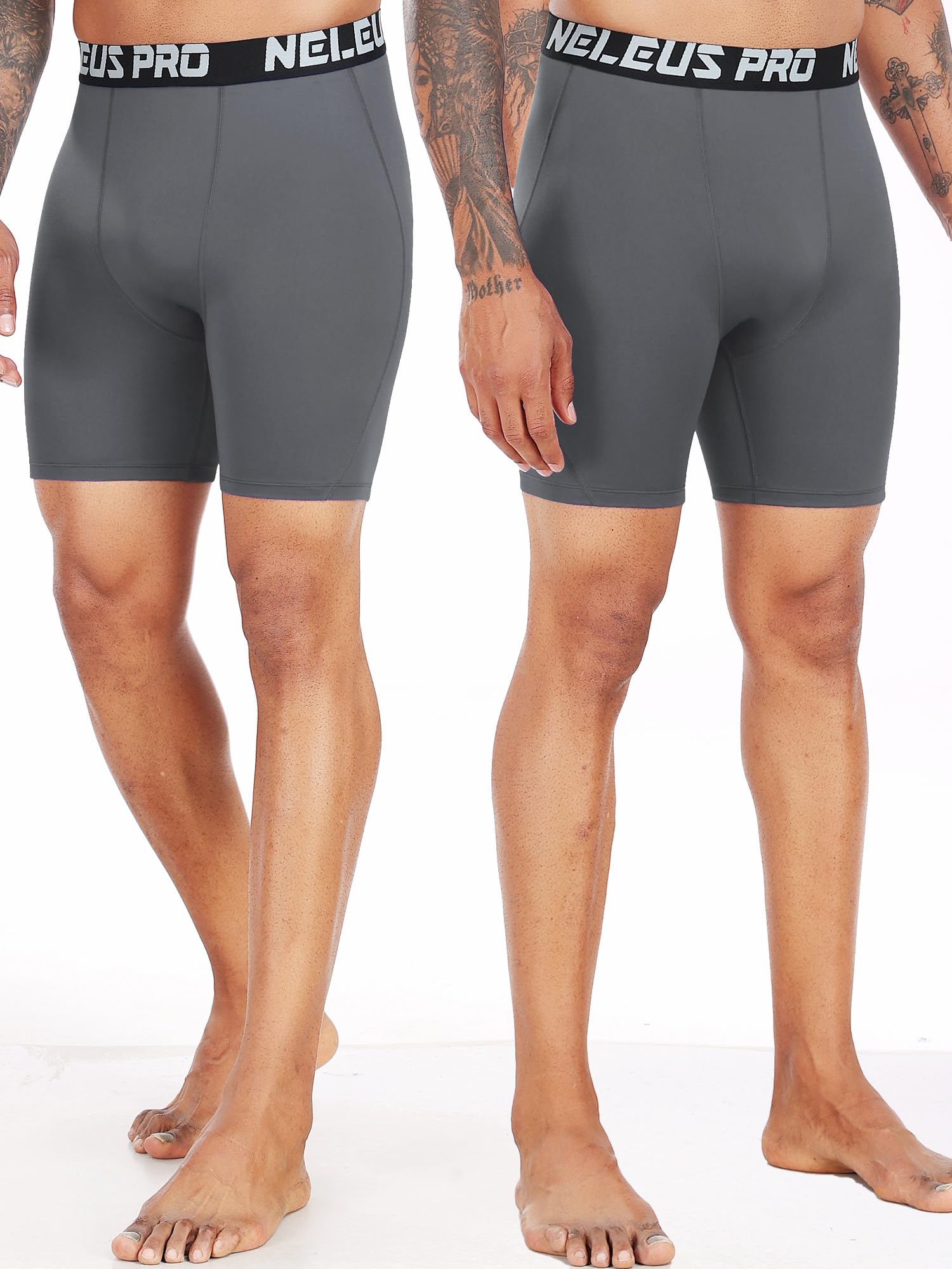 NELEUS 3 or 6 Pack Men's Compression Shorts - Spandex Workout Shorts for Running, Training & Sports | Moisture-Wicking Athletic Baselayer Underwear for Gym, Cycling & Active Lifestyle