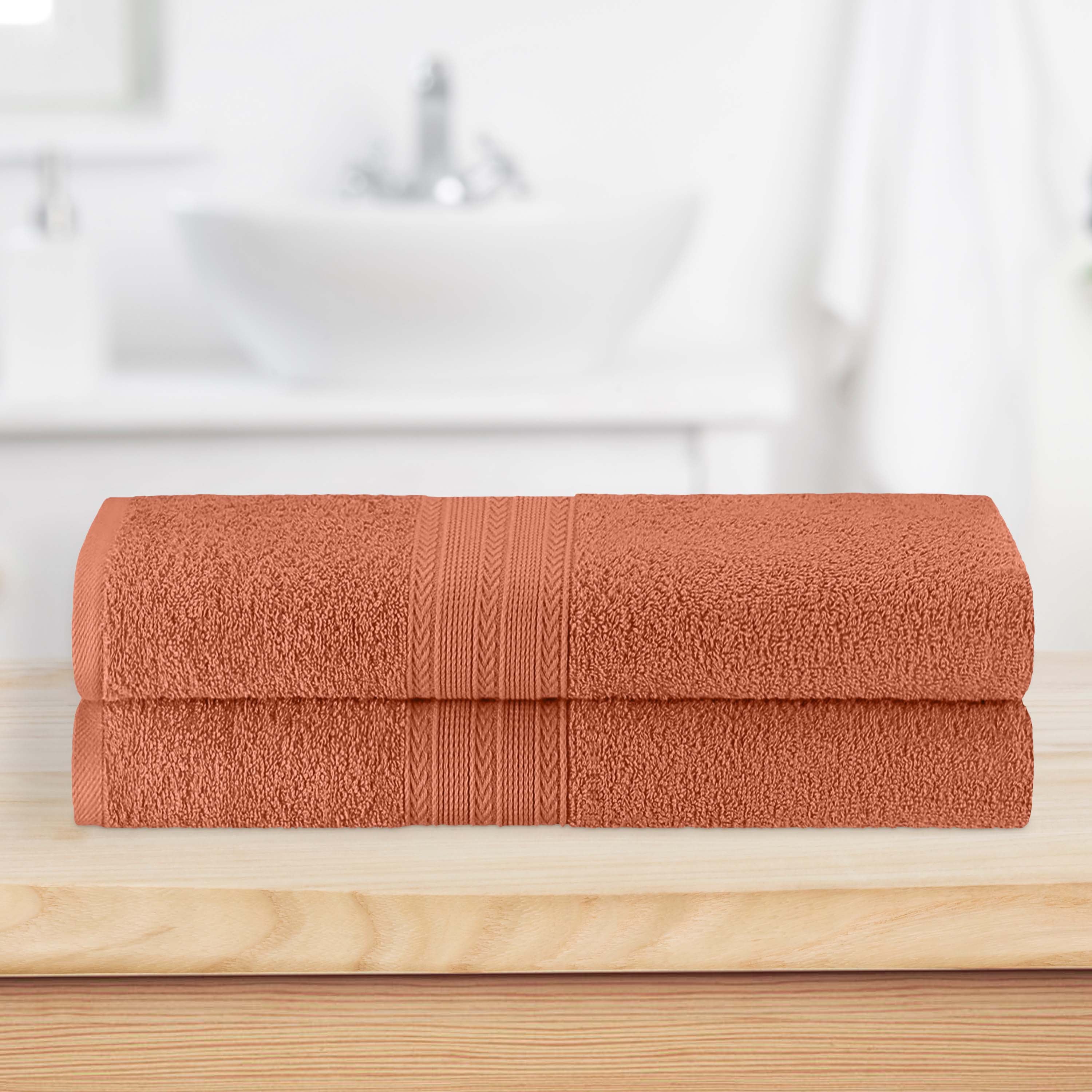 Soft Cotton Eco-Friendly 2-Piece Bath Sheet Towel Set - Ultra Absorbent & Quick Dry for Spa, Beach & Luxury Bathroom
