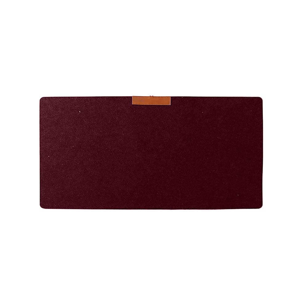 Premium Large Gaming Mouse Pad - Non-Slip Felt Desk Mat for PC, Laptop & Office Work - Wine Red (35.4