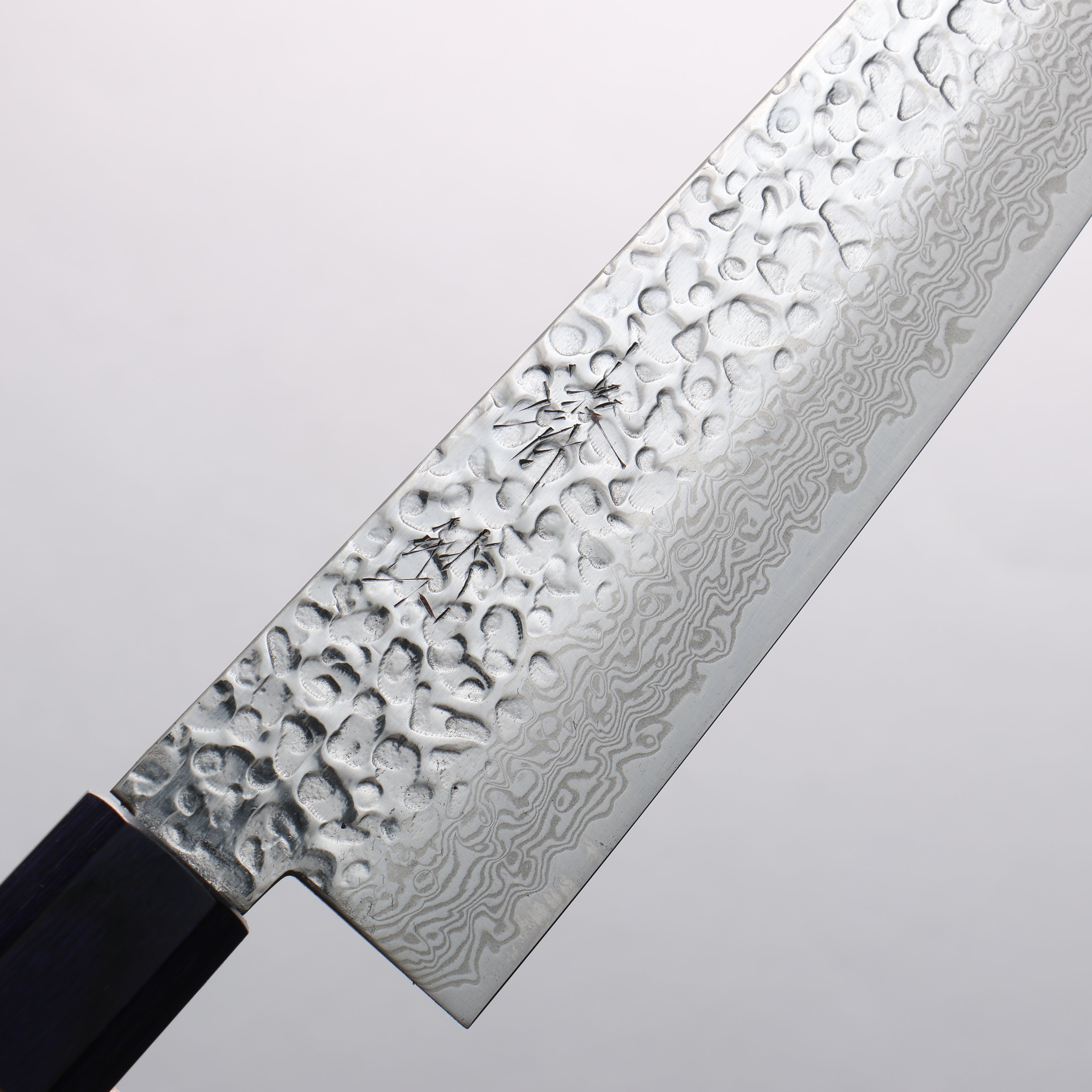 Premium Seisuke Silver Steel No.3 Hammered Damascus Bunka Knife 170mm - Walnut Handle with Double Blue Pakka Wood - Japanese Kitchen Knife for Professional Chefs & Home Cooking - Perfect for Slicing, Dicing & Precision Cutting