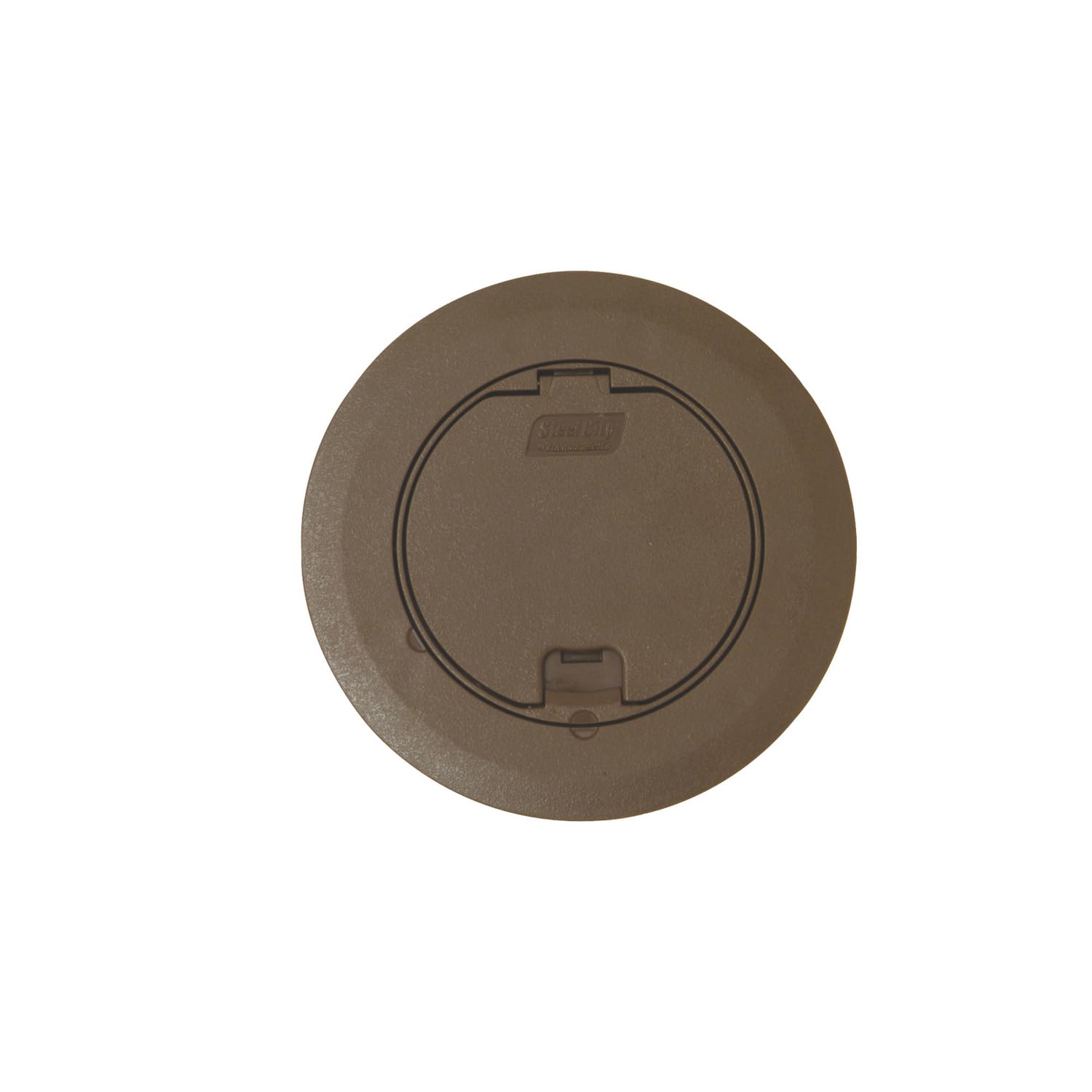 Thomas & Betts SF 68RCSTBRN Round Recessed Cover - Durable Electrical Box Cover for Home & Commercial Use - Perfect for Indoor Wiring Projects & Electrical Installations