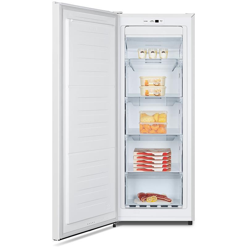 Hisense HRVF155 155L Upright Freezer - Energy Efficient, Compact Deep Freezer for Home, Garage, or Basement Storage - Perfect for Frozen Food, Meat, and Bulk Groceries