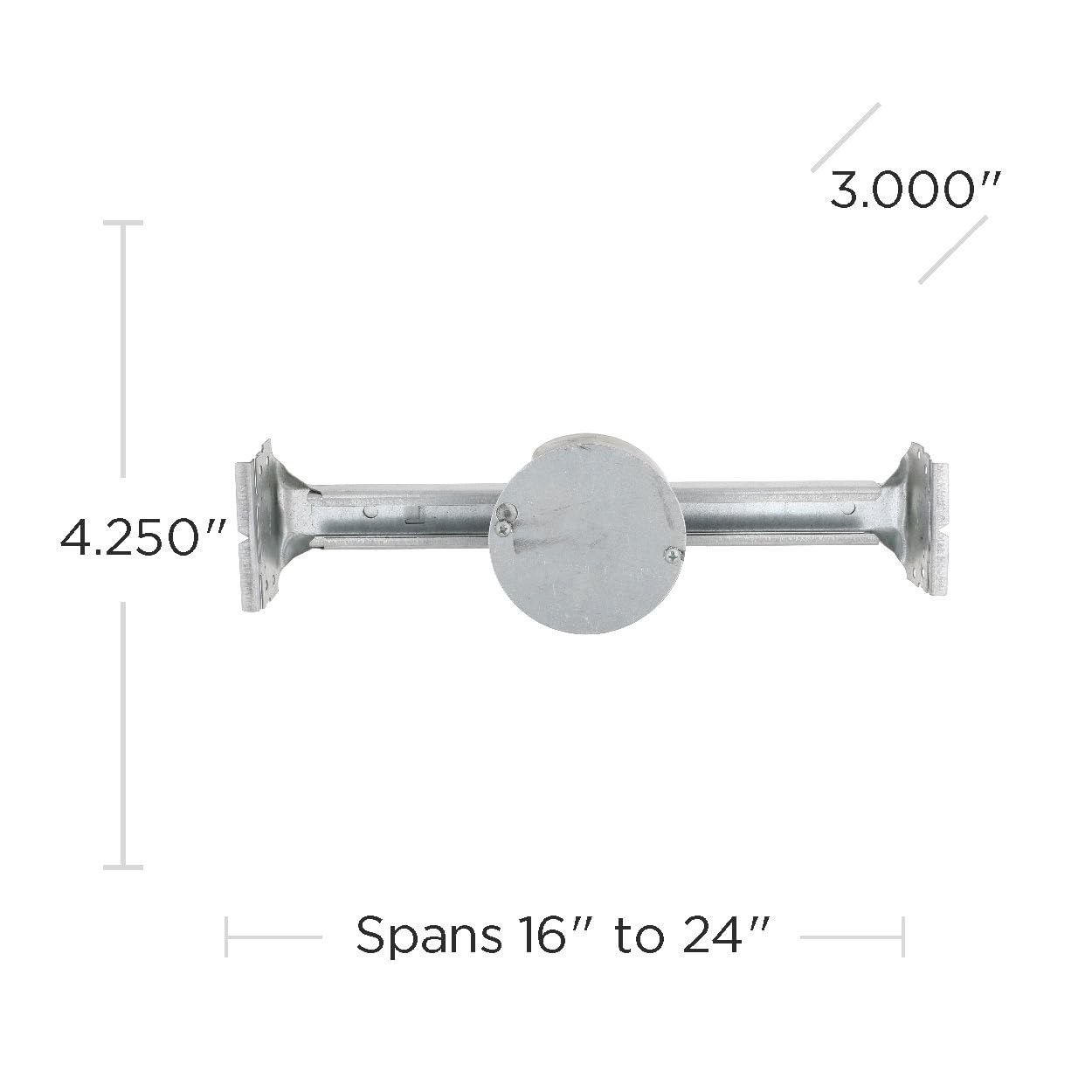 KWIK-Brace with 1-1/2 Inch Deep Box for New Construction, Three 1/2 Inch Knockouts - Ideal for Electrical Wiring in Residential and Commercial Buildings