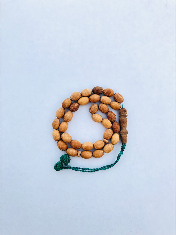 Original Sandalwood Tasbih Prayer Beads - 10mm Beads, 33 Count - Islamic Dhikr & Meditation - Perfect for Prayer, Stress Relief & Spiritual Practice