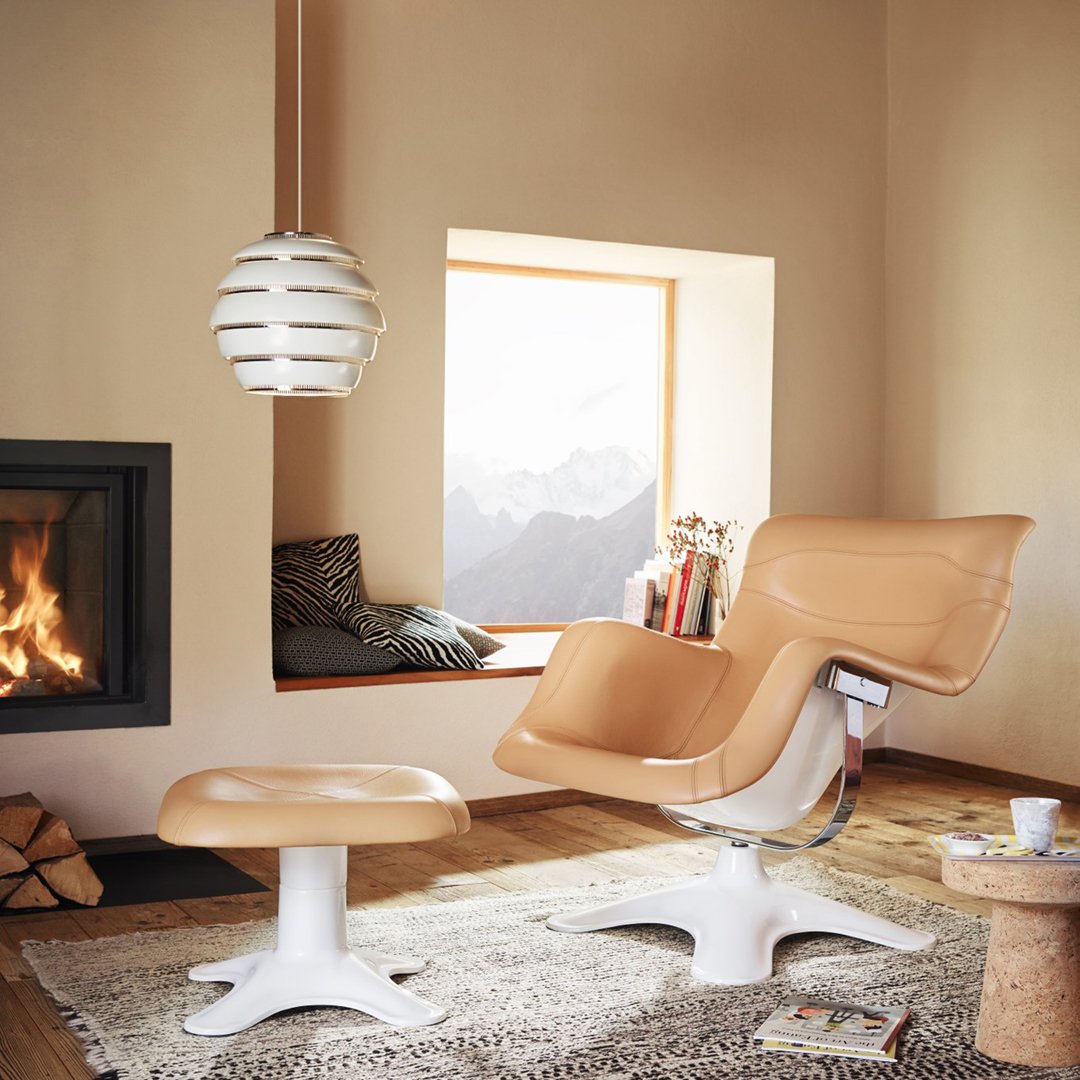 Karuselli Lounge Chair - Modern Comfortable Recliner for Living Room, Office & Outdoor Relaxation