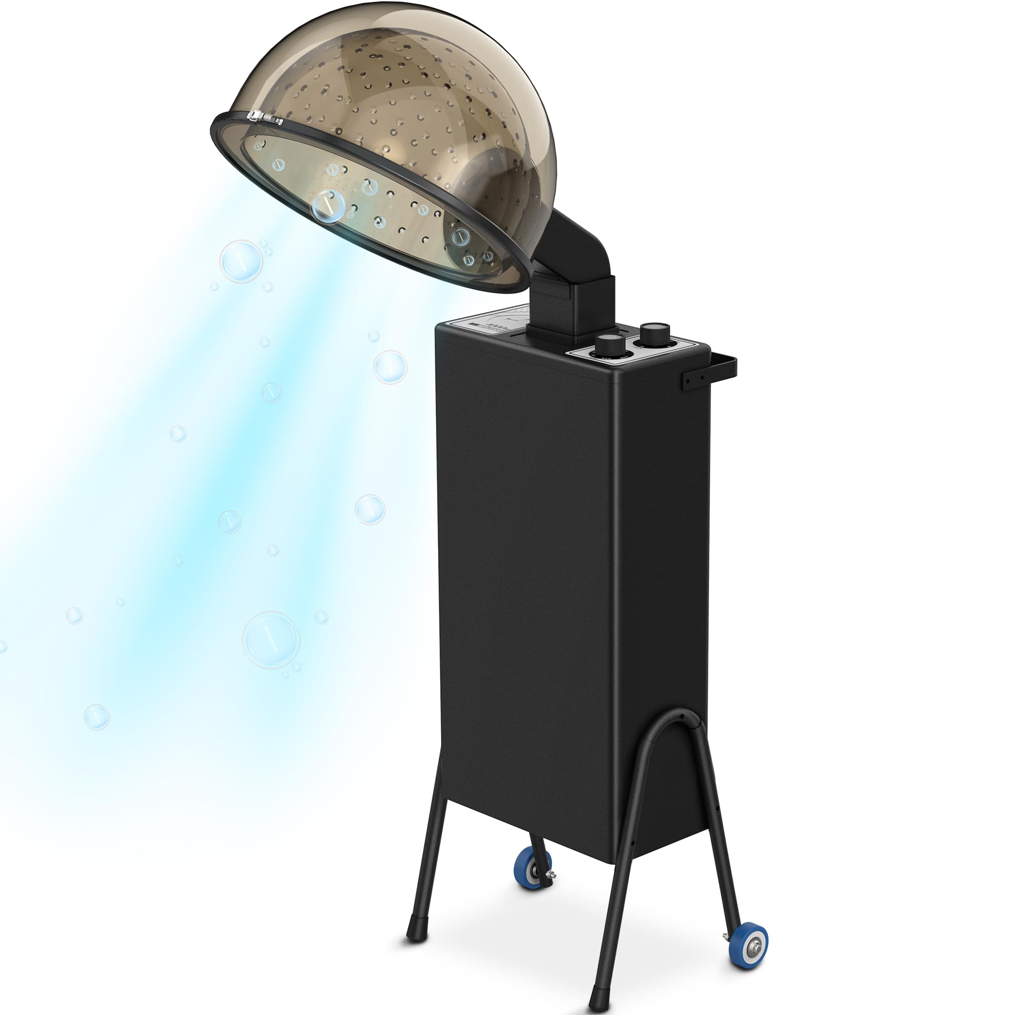 Professional 1000W Hooded Bonnet Hair Dryer with Detachable Wheels - Salon Hair Dryer Stand with 60-Min Timer & 4-Temp Settings - 15