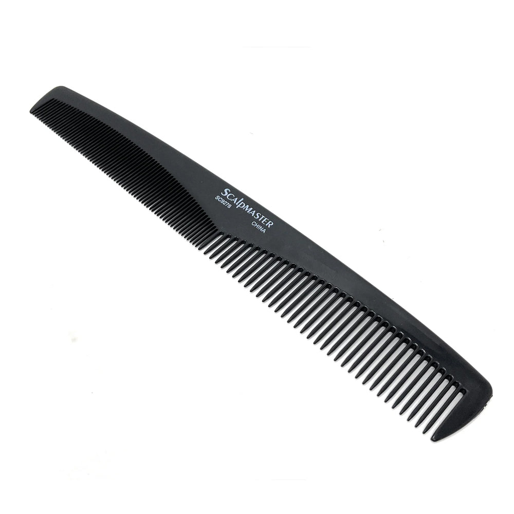Scalpmaster 7.5 Inch Heat Resistant Barber Comb - Professional Salon Finishing Comb for Men & Women - Hair Cutting & Styling Tool - 2 Pack for Travel & Home Use