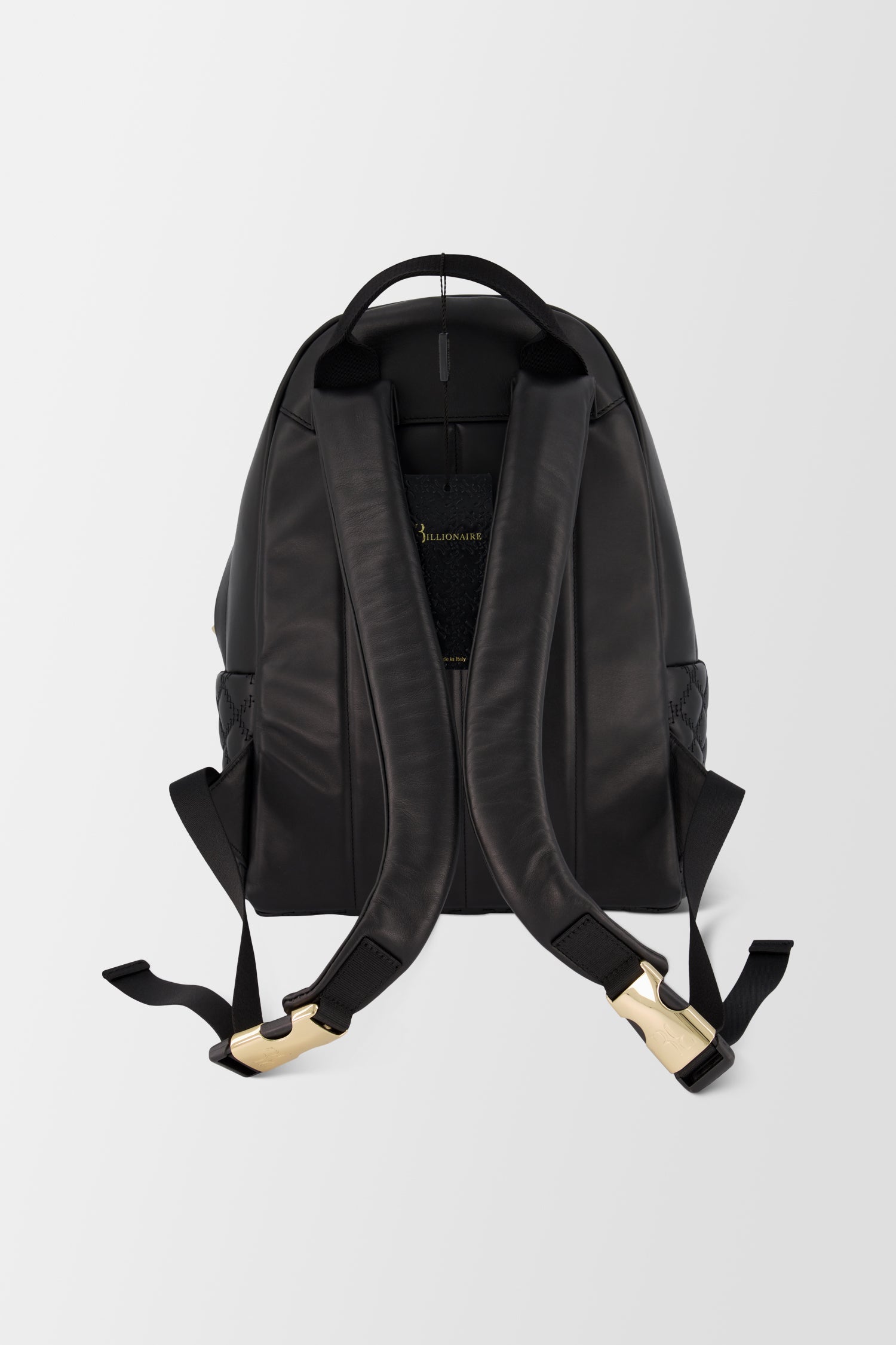 Luxury Billionaire Black & Gold Designer Backpack for Men & Women - Stylish Statement Piece for Travel, Work & Everyday Use