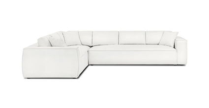 Positano Corner Sectional Sofa - Modern L-Shaped Couch for Living Room, Lounge & Family Room - Comfortable Fabric Upholstery with Reversible Chaise