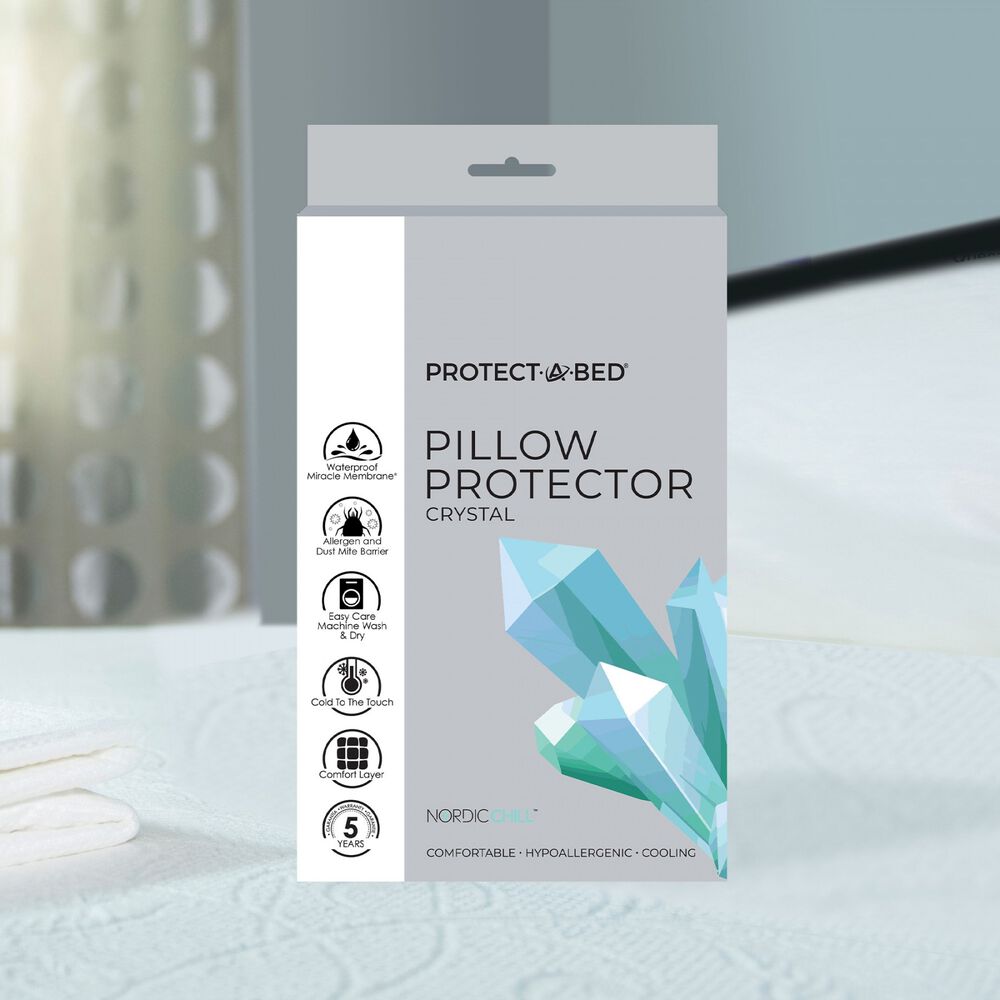Cooling Pillow Protector with Tencel Fabric - Breathable & Hypoallergenic Bedding Cover for Hot Sleepers - Perfect for Summer Nights & Temperature Regulation