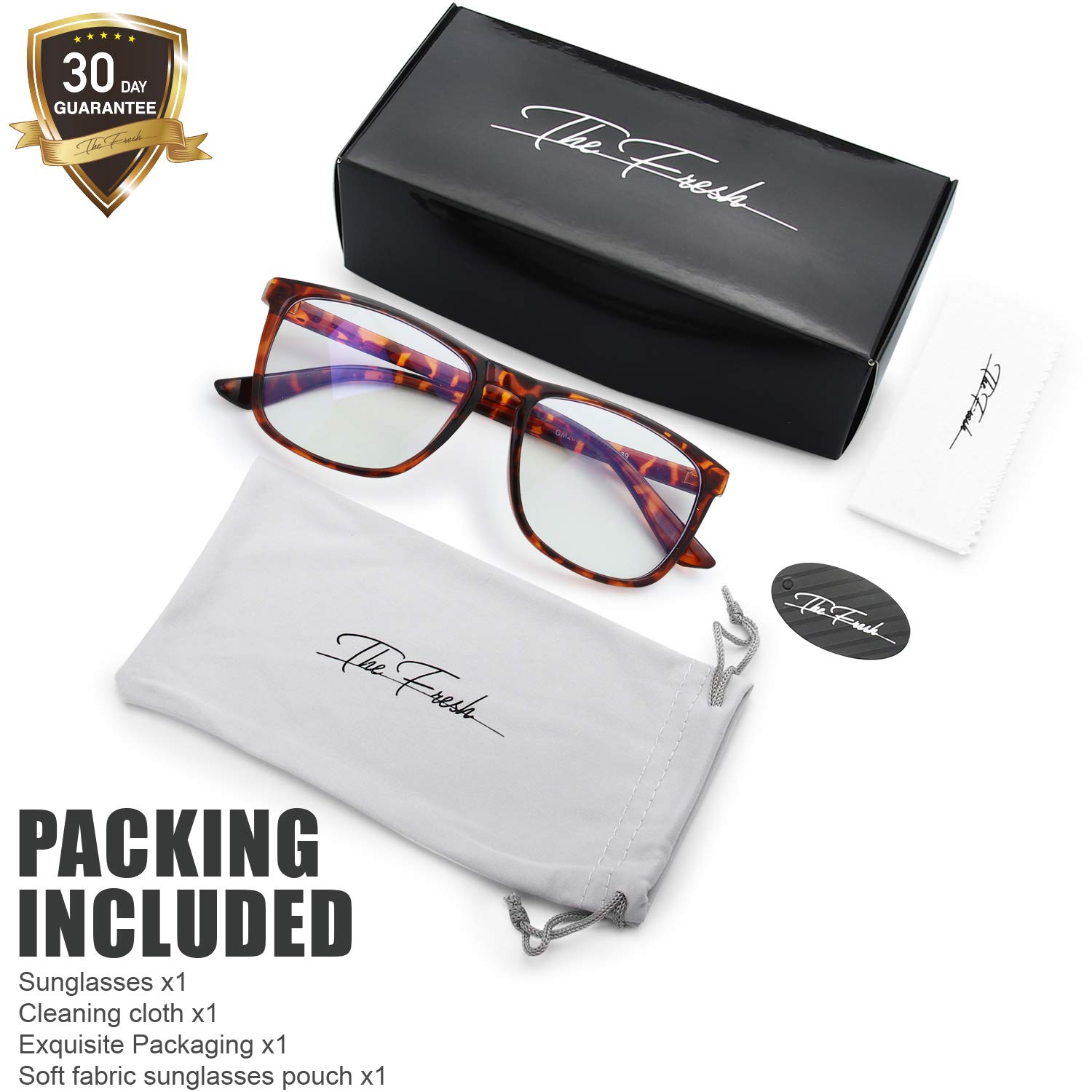 Blue Light Blocking Glasses for Men & Women - Rectangle Frame Computer Gaming Glasses with Anti Blue Ray Technology (B2302 Demi) - Reduce Eye Strain for Work, Gaming & Screen Time