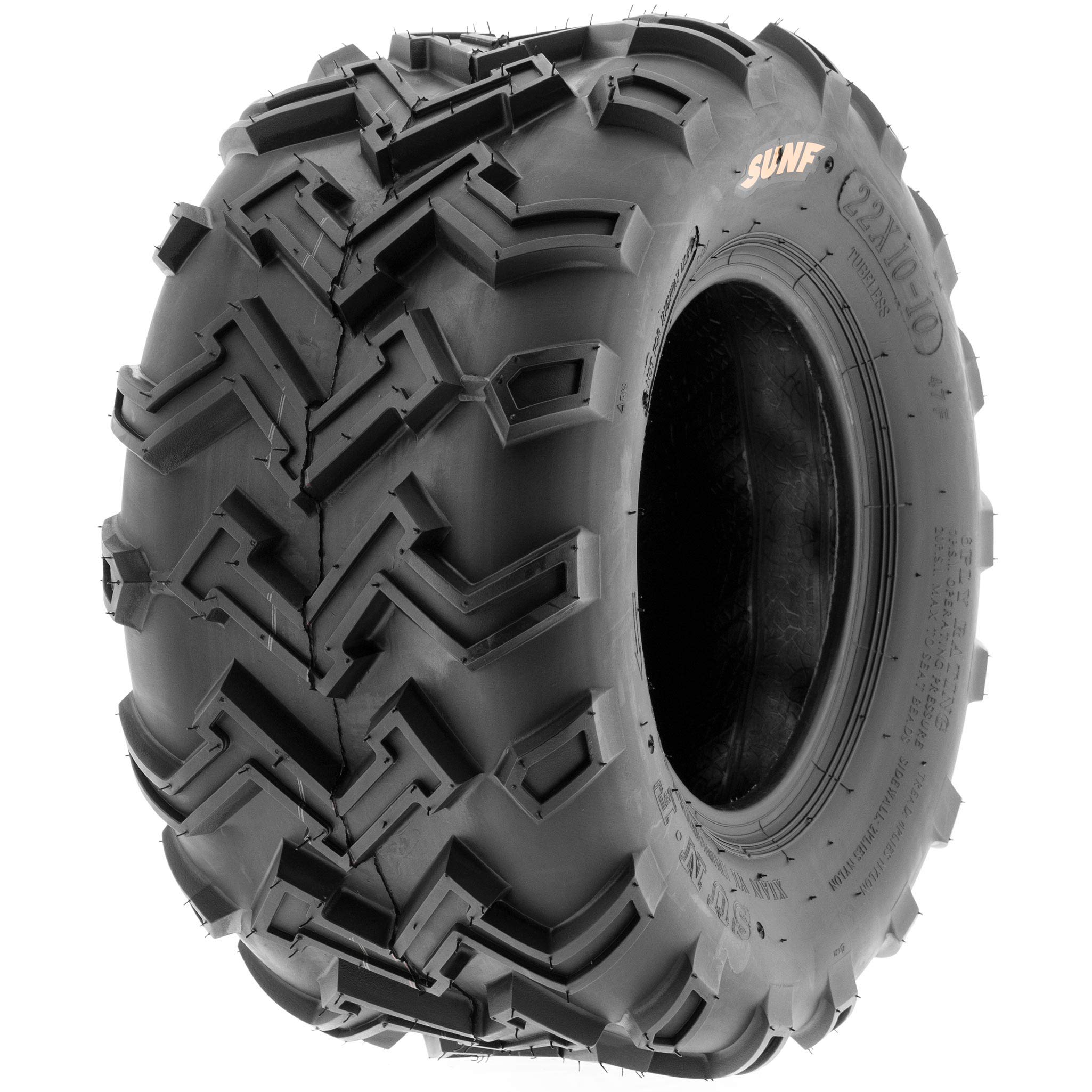 SunF 22x10-10 6 Ply Heavy Duty ATV Tires - Pair of 2 Off-Road Tires for Mud, Sand & Trail Riding - Perfect for ATV, UTV & Quad Vehicles