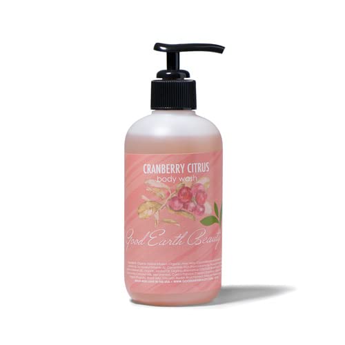 Natural Cranberry Citrus Body Wash - 8 oz | Hydrating & Refreshing for Dry & Sensitive Skin | Sulfate-Free, Vegan & Eco-Friendly Formula | Perfect for Daily Shower, Spa Day, Gift Sets & Travel | Great for Sensitive Skin & Eco-Conscious Lifestyles | Use for Morning Refresh, Relaxing Bath or Luxury Self-Care Routine | Ideal for Home Spa, Hotel Amenities & Eco-Friendly Gifting