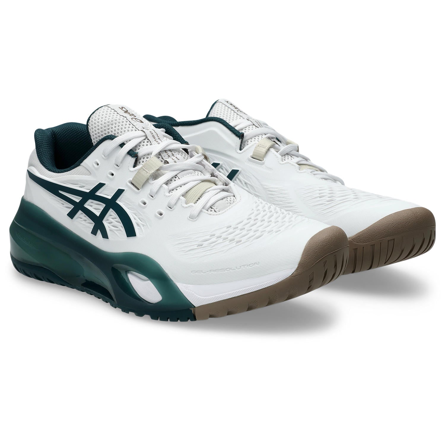 ASICS Gel Resolution X Men's Tennis Shoes - White/Green - High-Performance Court Shoes for Competitive Play & Training