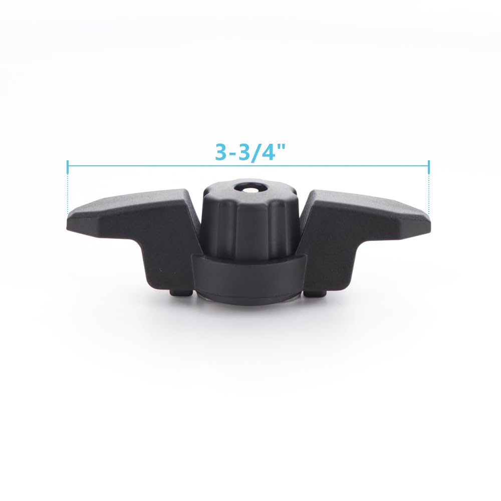 VTurboWay 2-Pack Black Kayak Track Mount Line Cleats - Heavy Duty Rail Mount Anchor Cleats for Kayaks, Canoes & Boats - Perfect for Docking, Mooring & Securing Gear on Water