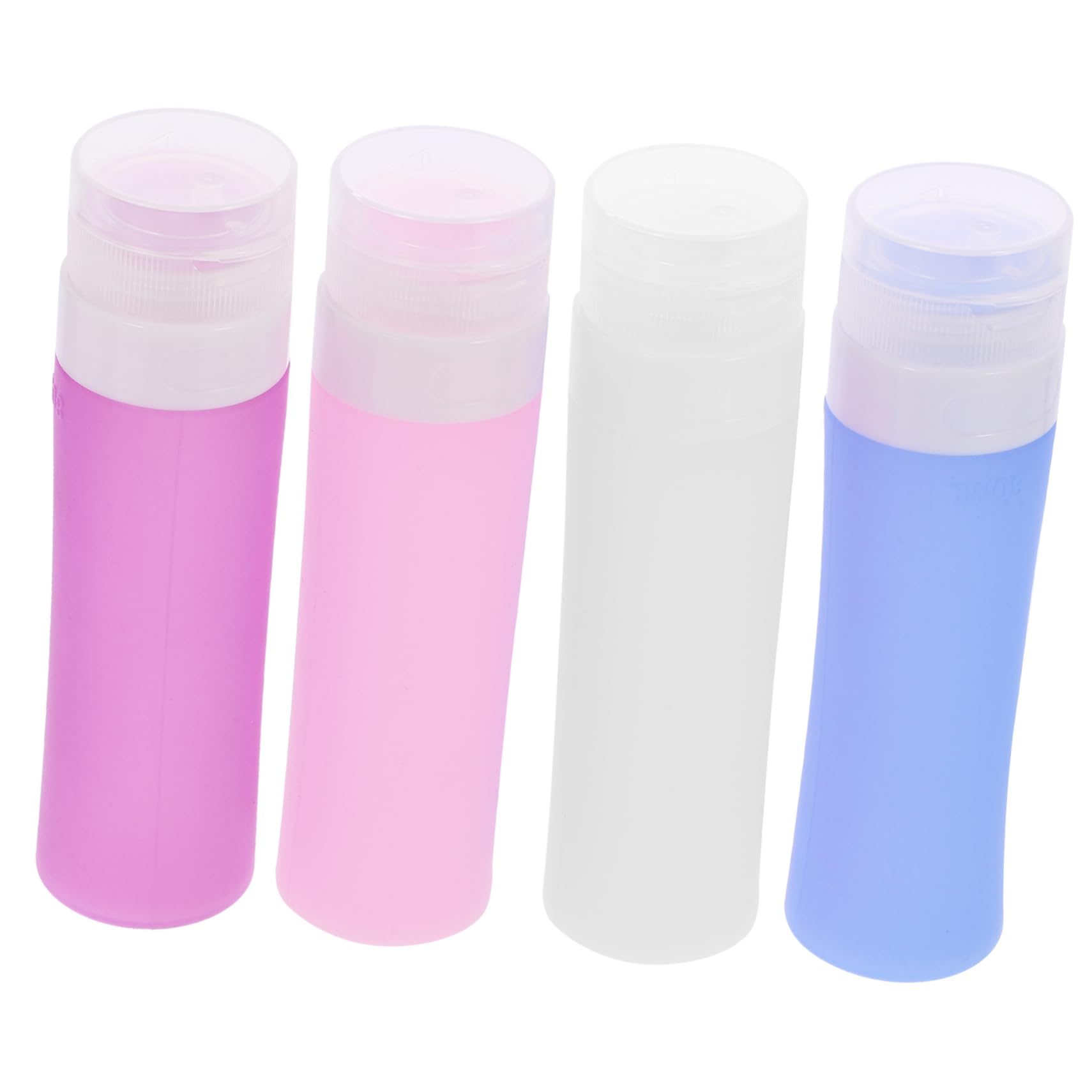 DOITOOL 4-Pack 80ml Mini Squeezy Travel Bottles - Leak-Proof Silicone Containers for Shampoo, Lotion & Toiletries | Perfect for Air Travel, Gym & Vacation Essentials