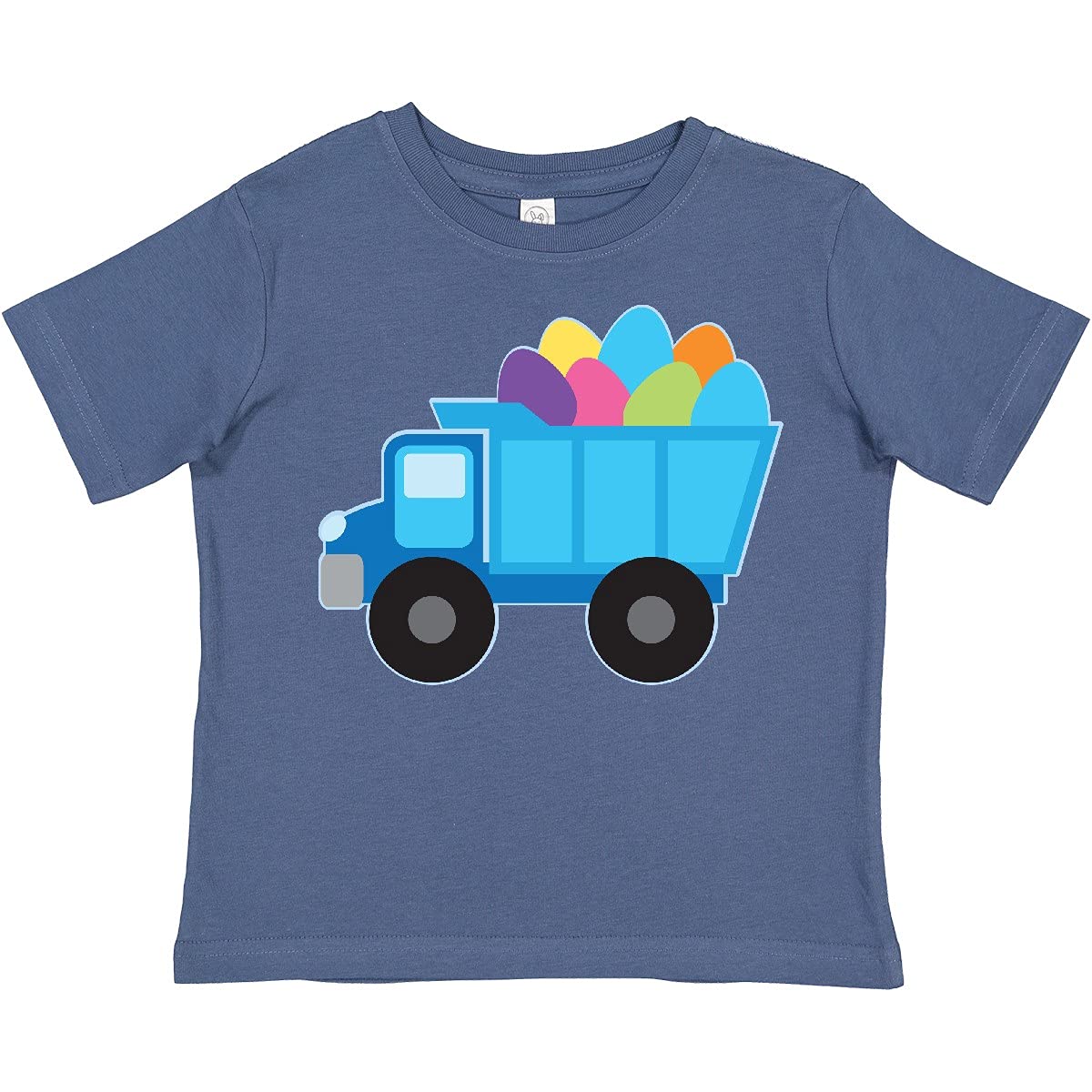 Inktastic Easter Egg Truck Boys Toddler T-Shirt - Cute Easter Graphic Tee for Toddler Boys - Perfect for Easter Celebrations, Spring Outings & Family Photos
