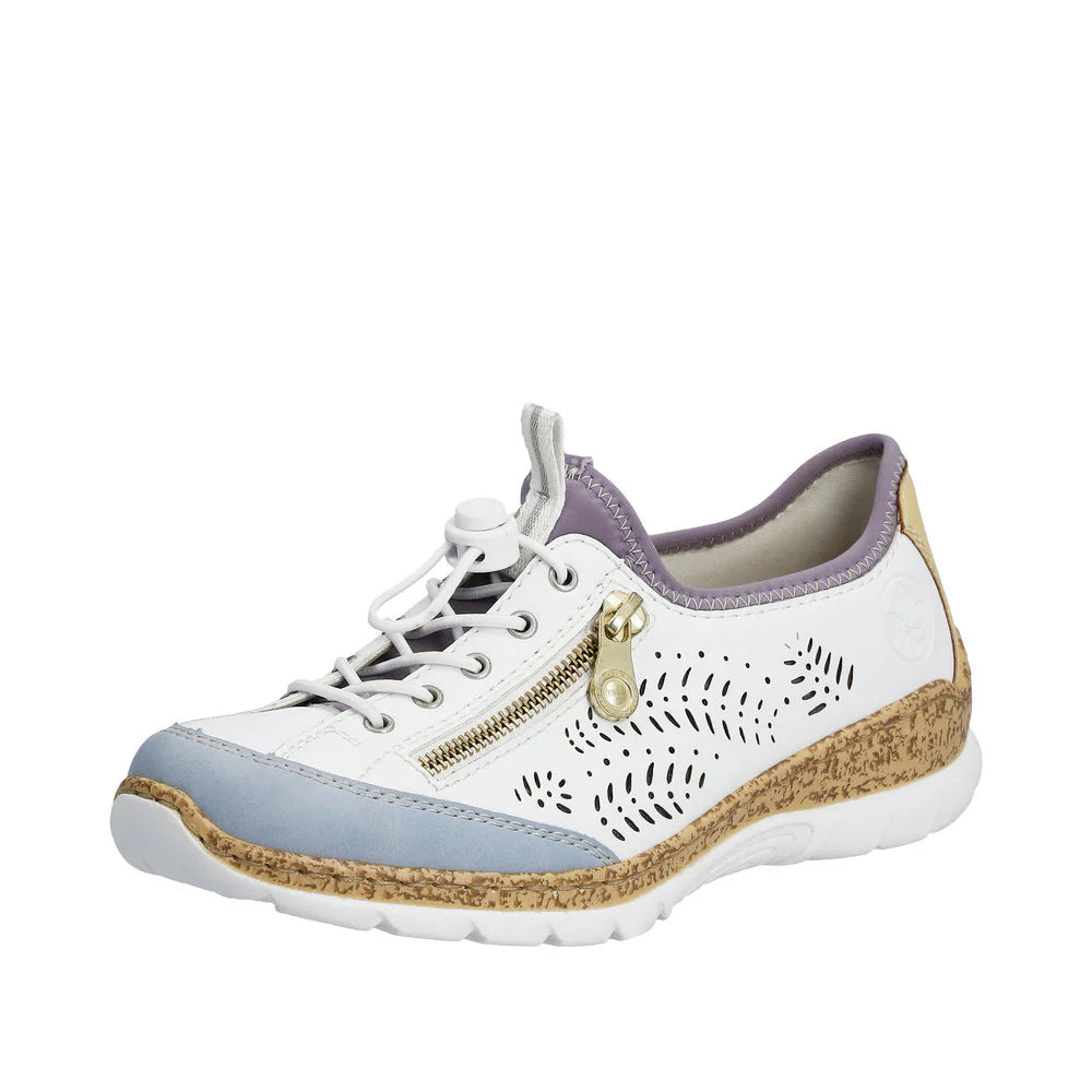 Rieker N42K6 White Women's Comfortable Casual Shoes - Perfect for Work, Walking & Everyday Wear