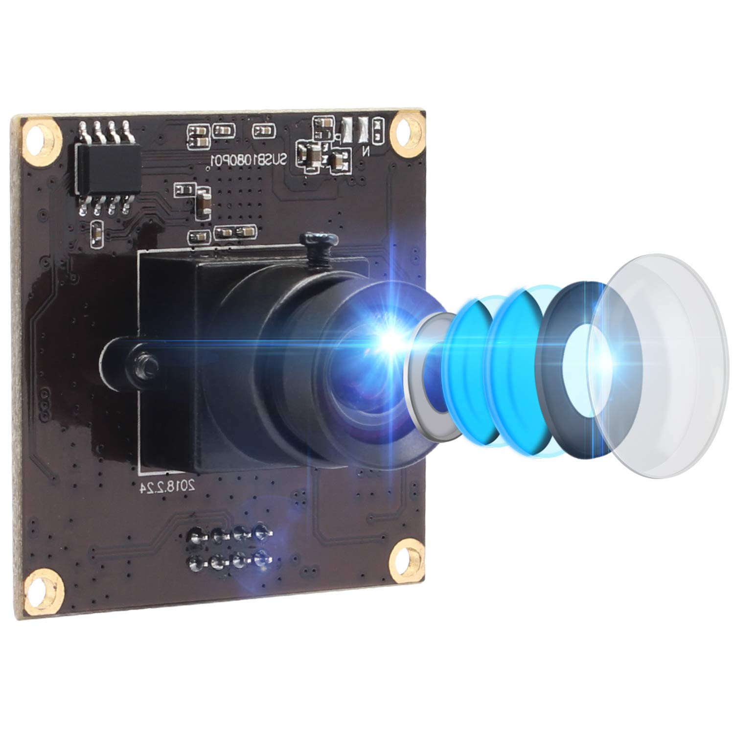 2MP USB 3.0 Webcam with Sony IMX291 Sensor - 1080p HD, 100° Wide Angle, 0.01LUX Low Light Camera for Windows/Mac/Linux/Android - Perfect for Video Conferencing, Live Streaming & Industrial Monitoring
