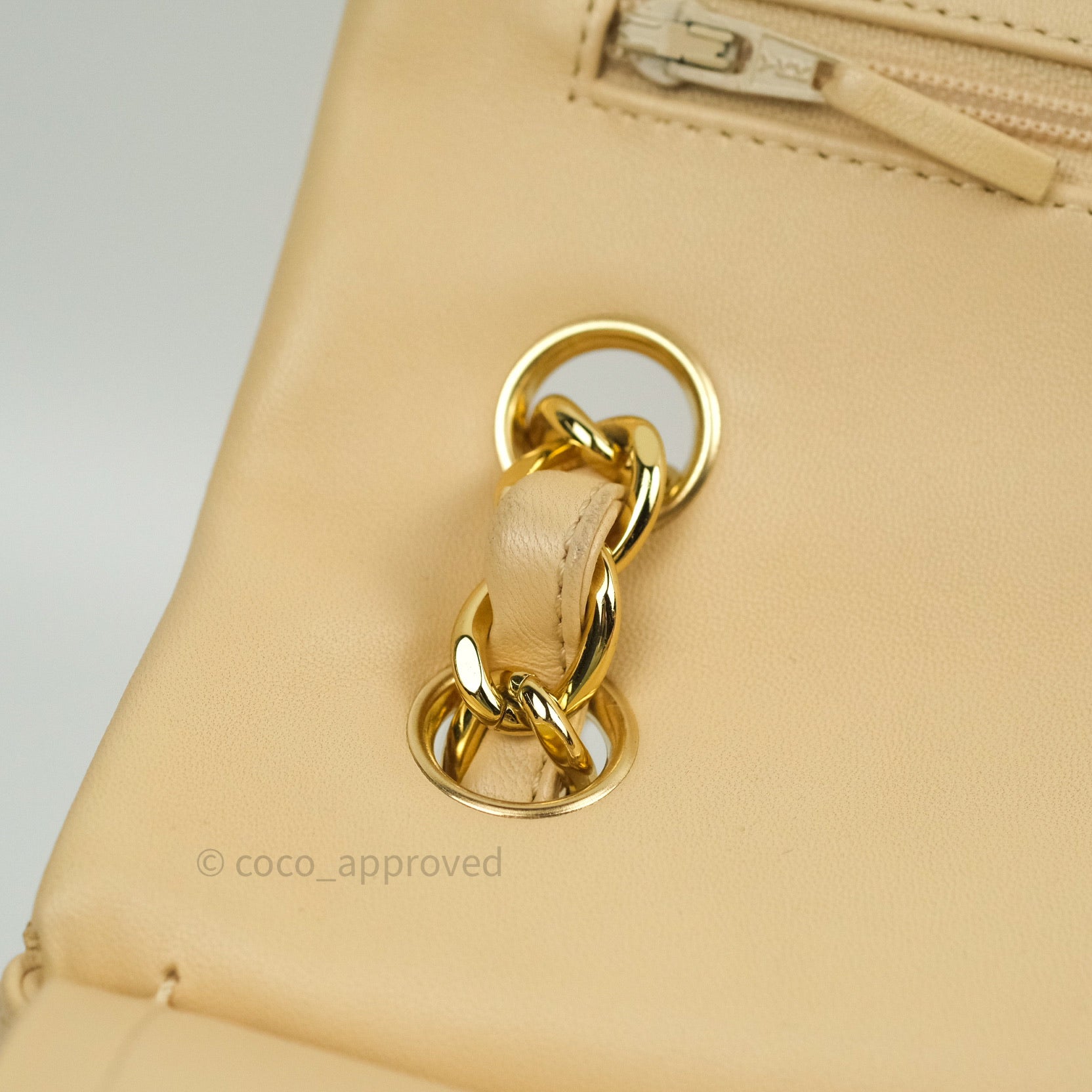 Chanel Classic Jumbo Double Flap Bag Beige Lambskin Leather with Gold Hardware - Luxury Designer Handbag for Women, Perfect for Parties, Dating & Special Occasions