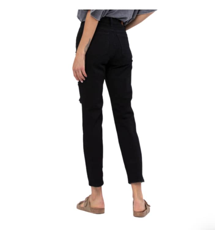 Judy Blue Women's High Waist Distressed Boyfriend Jeans - Style 82161 (AS1, Plus Size 20W) | Comfortable Stretch Denim for Casual Wear & Everyday Outfits