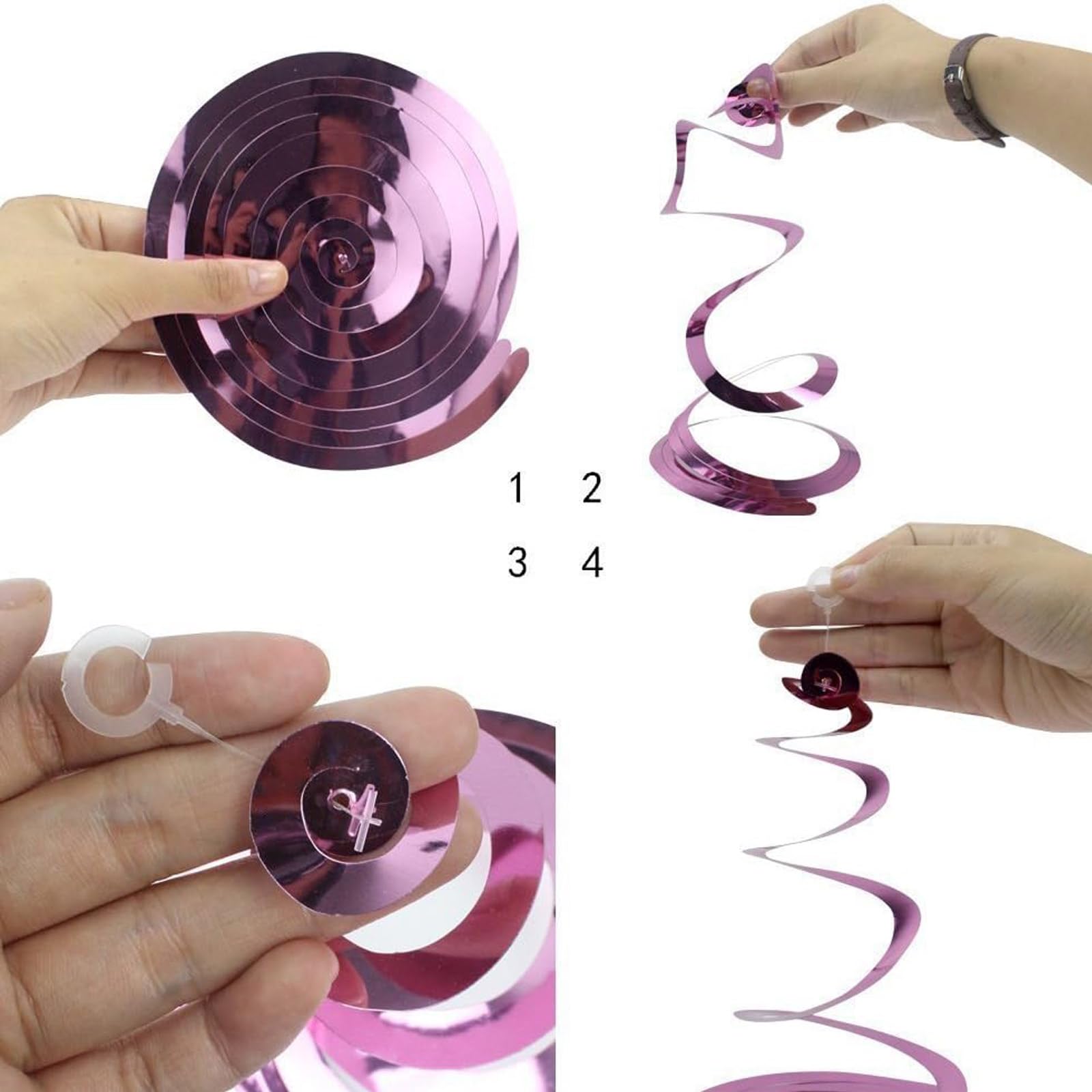 21st Birthday Party Decorations - Pack of 20 Hanging Foil Swirl Streamers for Ceiling | 21 Year Old Anniversary Celebration Supplies | Perfect for Birthday Parties, Milestone Events & Home Decor