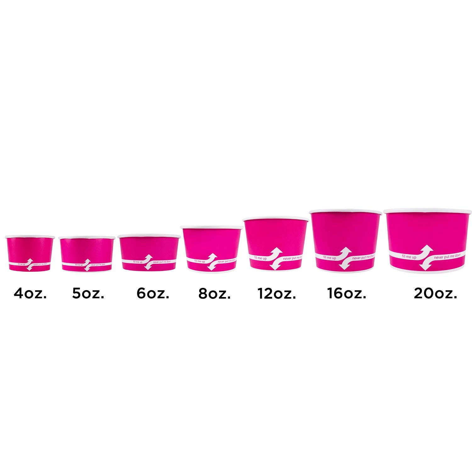 4oz (1000 Count) Pink Paper Ice Cream Cups - Disposable Hot & Cold Food Containers for Ice Cream, Gelato, Yogurt, Snacks - Perfect for Parties, Dessert Shops, and Home Use