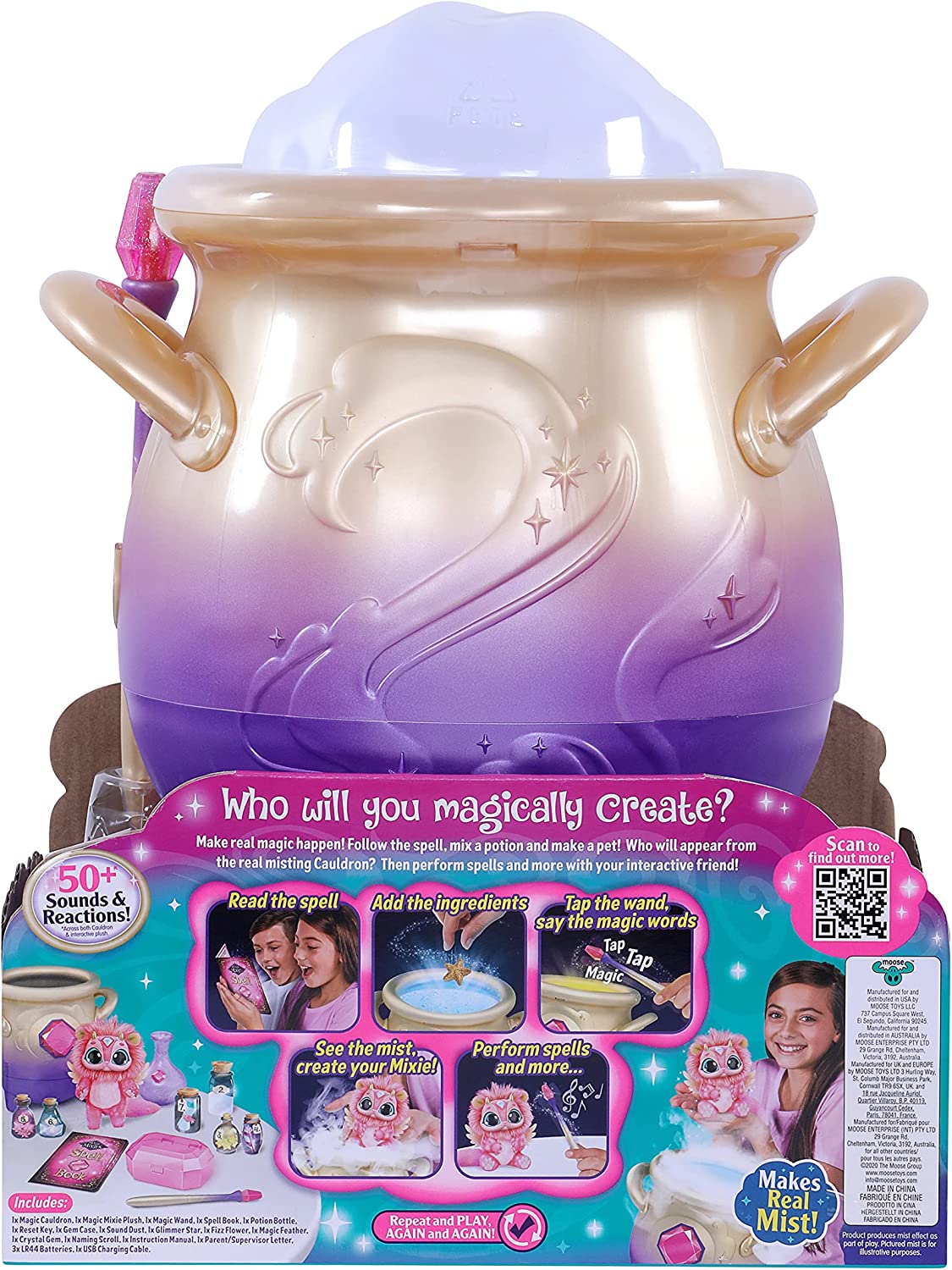 Magic Mixies Magical Misting Cauldron - Interactive Light Up Toy for Kids with Colorful Smoke Effects | Perfect for Pretend Play, Birthday Gifts & Halloween Costume Accessories
