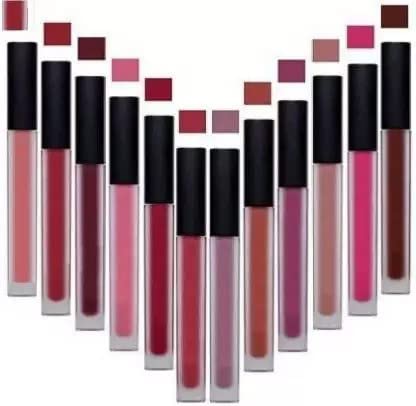 TUMR 12-Piece Liquid Matte Lipstick Set - Long Lasting, Highly Pigmented, Multicolor (14ml Each) | Perfect for Everyday Wear, Parties, and Special Occasions