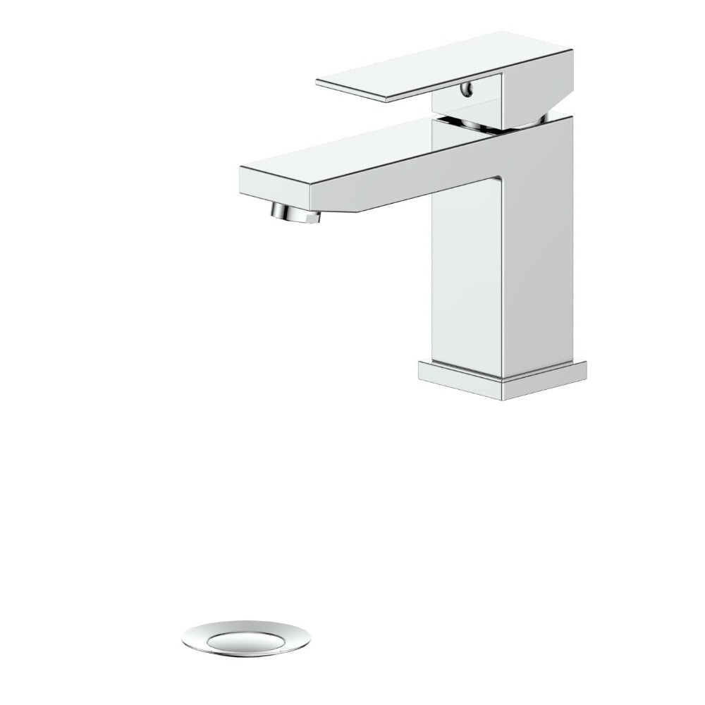 ZLINE North Lake Single Handle Chrome Bathroom Faucet - Modern Waterfall Spout for Sink & Vanity - Perfect for Bathroom Renovation & Luxury Home Decor
