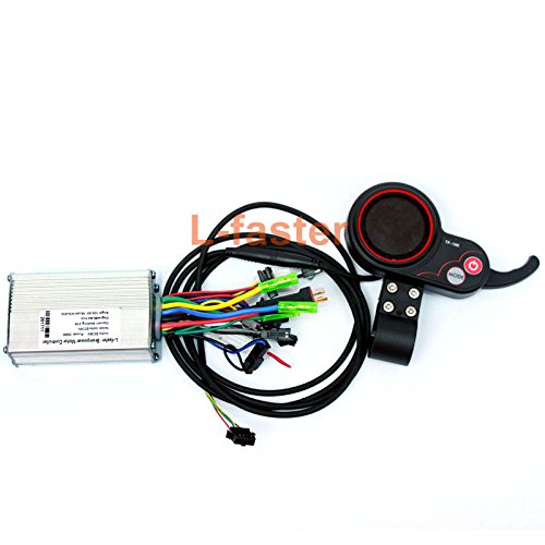Electric Scooter LCD Display with Thumb Throttle Kit - Brushless Hub Motor Controller with Color LCD Battery Indicator - Perfect for Commuting & Urban Travel
