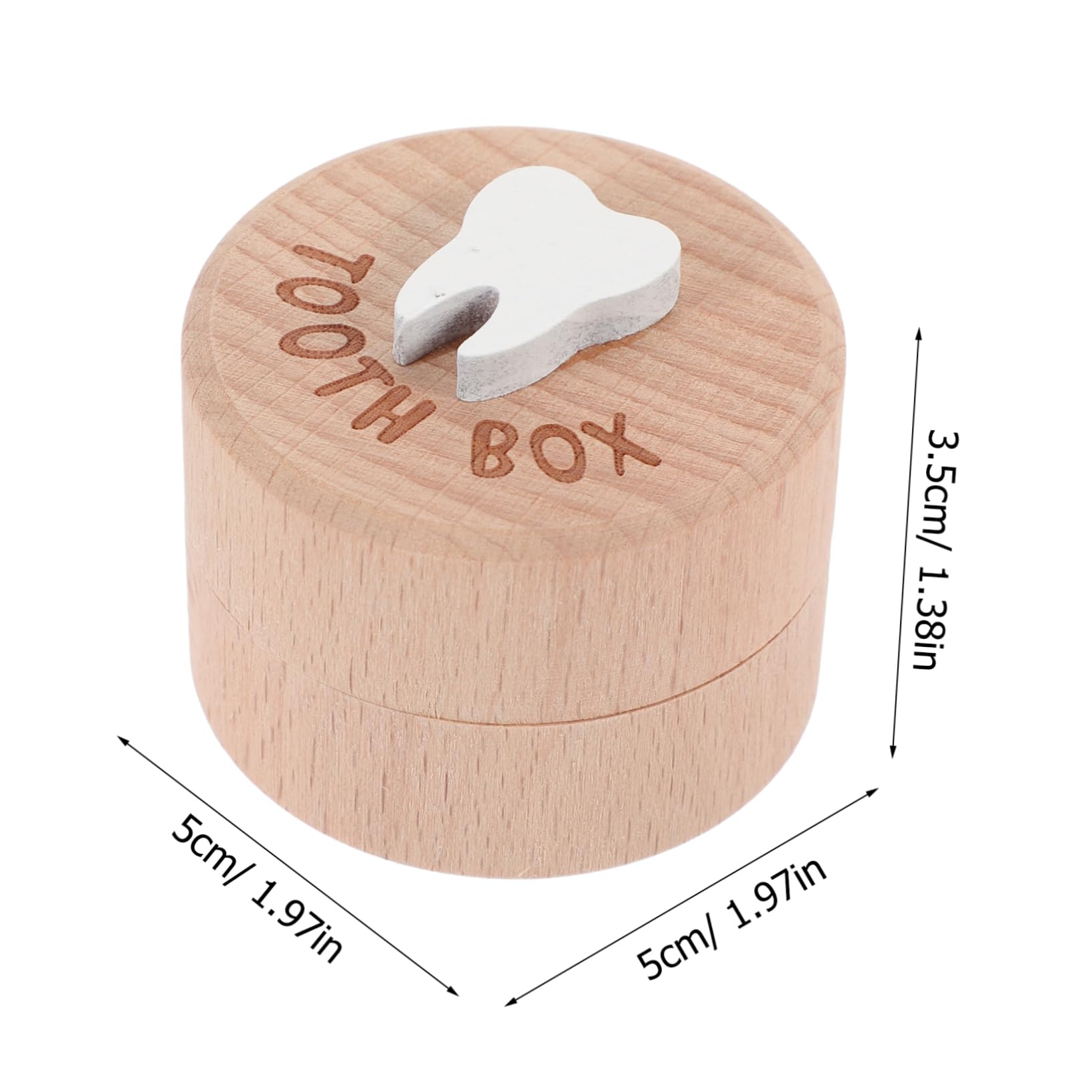 MUSISALY Wooden Baby Tooth Keepsake Box - First Tooth Memory Storage for Newborns, Toddlers, Boys & Girls - Perfect for Baby Showers, Christenings & Milestone Gifts