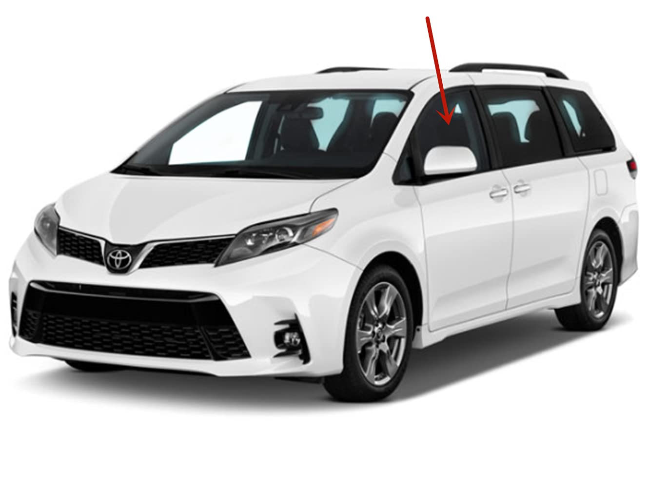Toyota Sienna 2011-2020 Driver Side Front Door Window Glass Replacement - Perfect for Auto Repair & DIY Installation