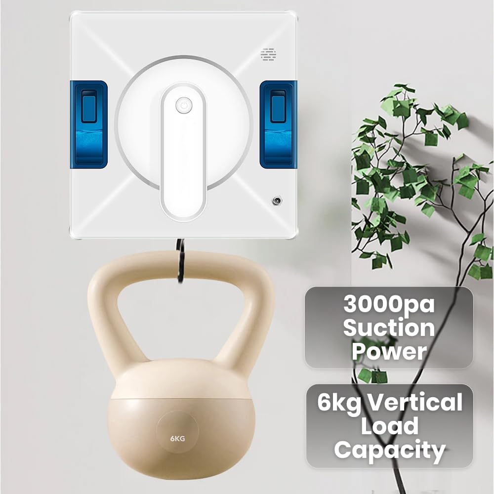 Smart Window Cleaning Robot with Dual Water Spray & Strong Suction - Auto Glass Cleaner for Home & Office - Perfect for High-Rise Windows & Hard-to-Reach Glass Surfaces