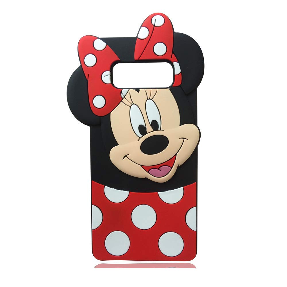 Minnie Mouse Phone Case for Samsung Galaxy S8 Plus - Soft Silicone Cute Cartoon Cover - Fashionable Protective Case for Kids, Girls & Women - Perfect for School, Work & Everyday Use