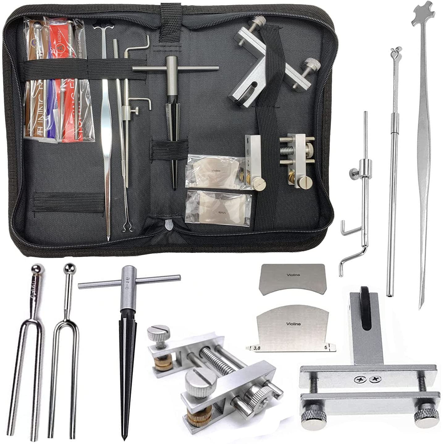 Jiayouy 10-Piece Violin Repair & Maintenance Tool Kit with Carry Bag - Professional Luthier Tools for Violin Making, Handcrafting & DIY - Perfect for Musicians, Violin Makers & Repair Shops
