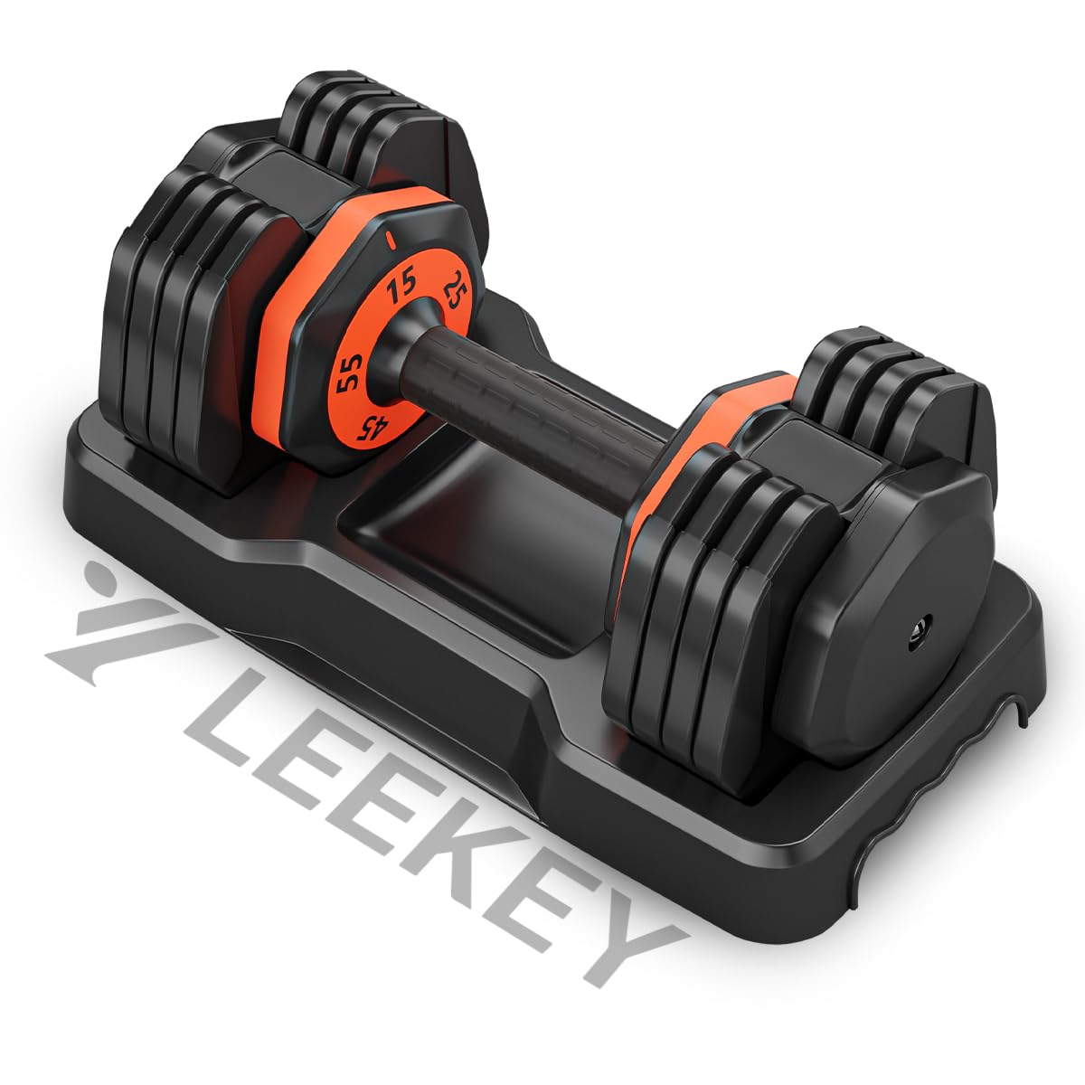 LEEKEY Adjustable Dumbbells Set - 5-50lbs Quick Change Weight with Anti-Slip Handles for Home Gym, Strength Training & Full Body Workout - Perfect for Men & Women Fitness Enthusiasts