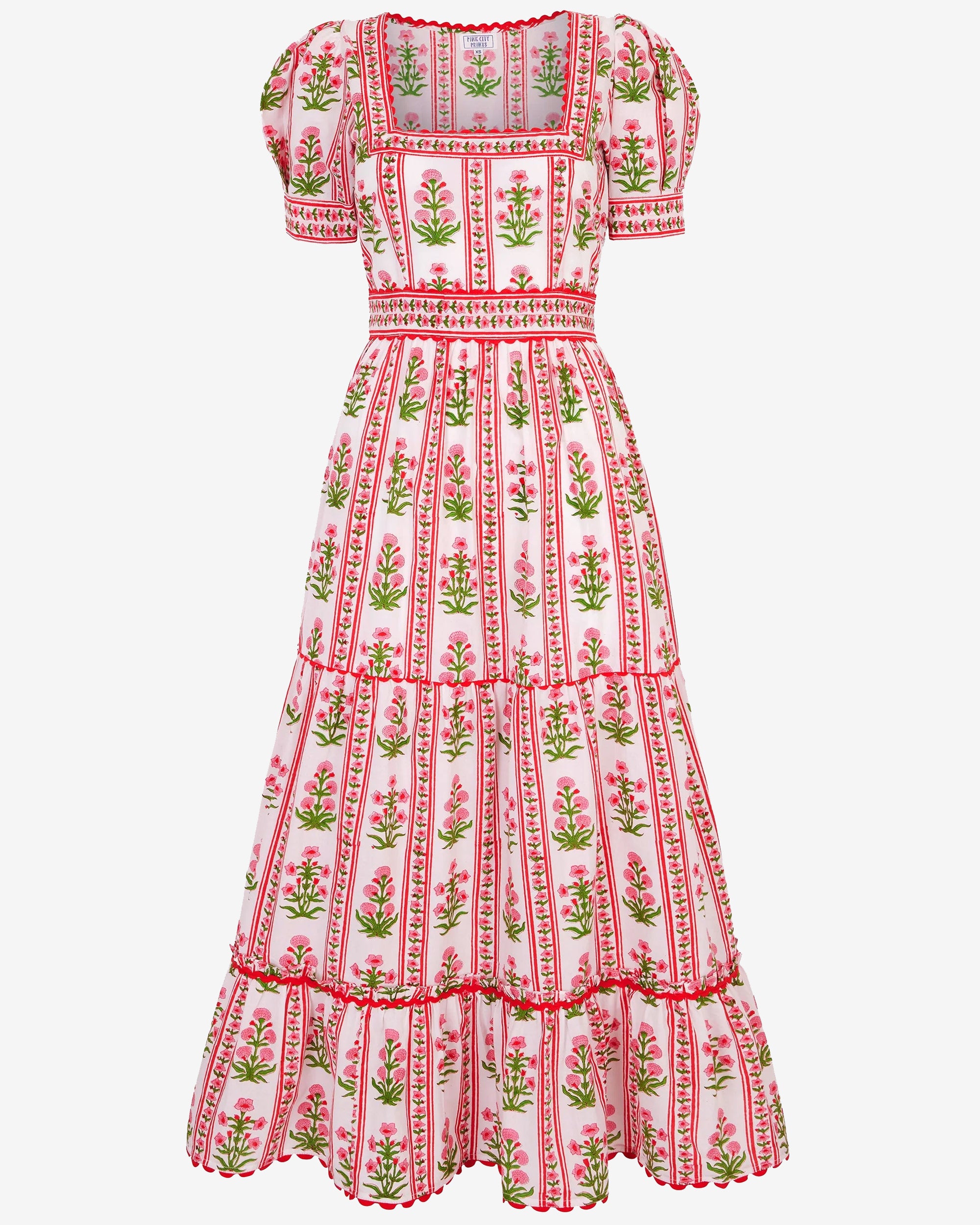 Pink City Prints Ruby Evelyn Dress - Floral Summer Maxi Dress for Women | Perfect for Beach Vacations, Weddings & Date Nights