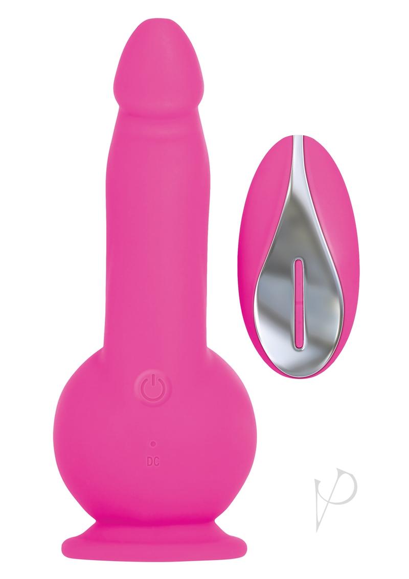 Premium Ballistic Silicone Rechargeable Vibrator with Wireless Remote Control - Pink | Powerful Personal Massager for Couples & Solo Play | Bedroom & Travel Use