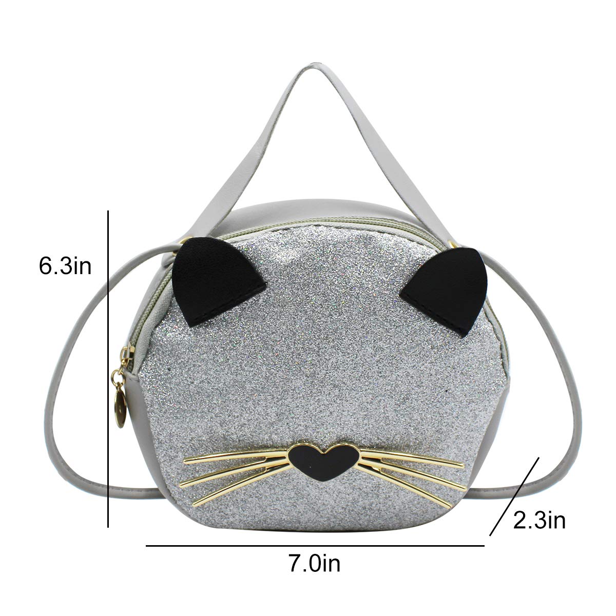 Sparkly Glitter Sequin Cat Crossbody Bag - Cute Mini Shoulder Purse for Women, Perfect for Parties, Date Nights & Casual Outings
