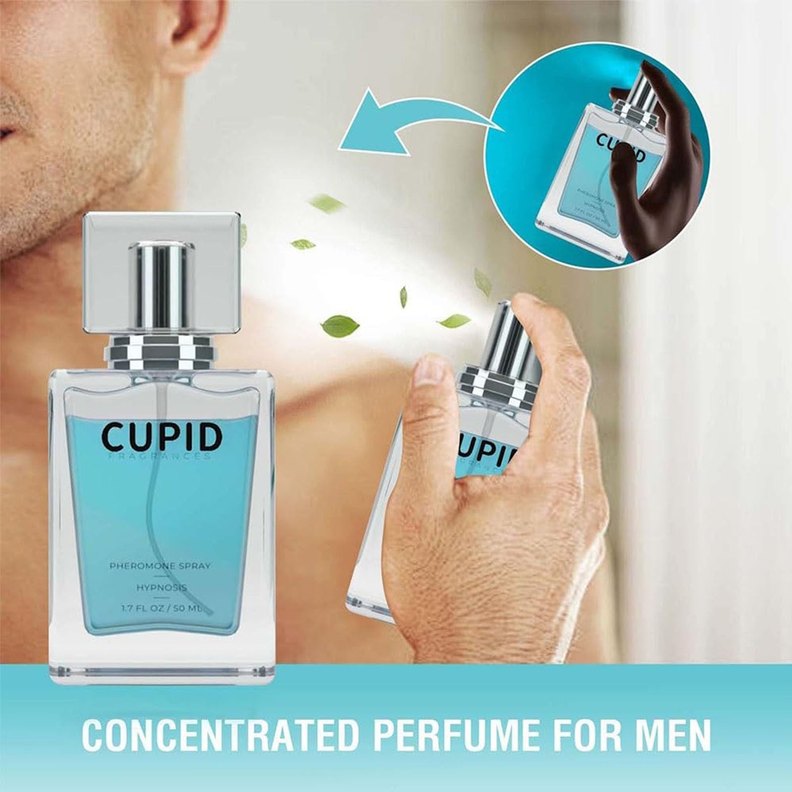 Best Cupid Cologne for Men - Hypnosis & Pheromone Perfume Fragrance (1.7 oz) - Attract Women, Date Night, Special Occasions, Romantic Gifts for Him
